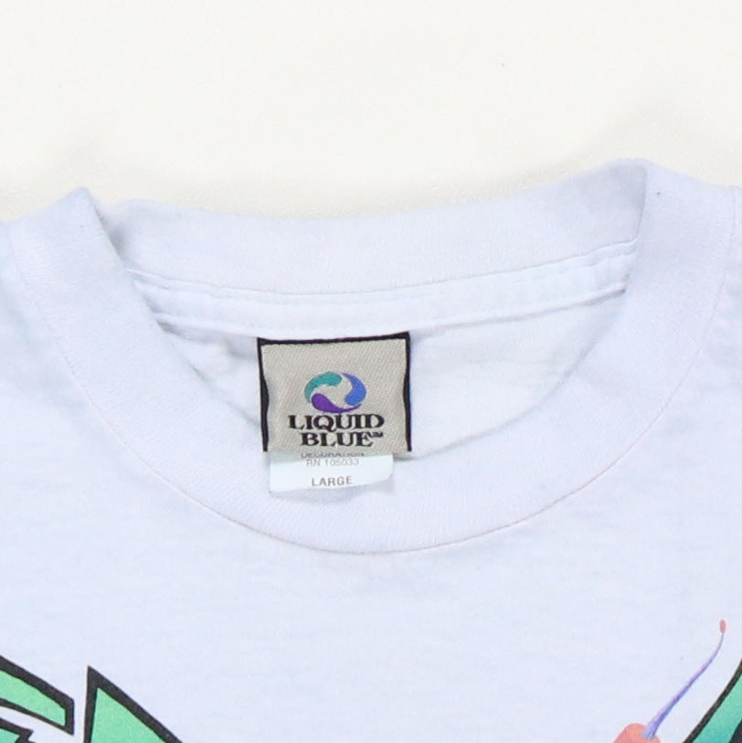 1990s Grateful Dead Liquid Blue Tie Dye Shirt
