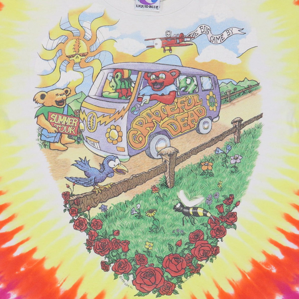 1994 Grateful Dead Summer Tour Liquid Blue Tie Dye Shirt Style001