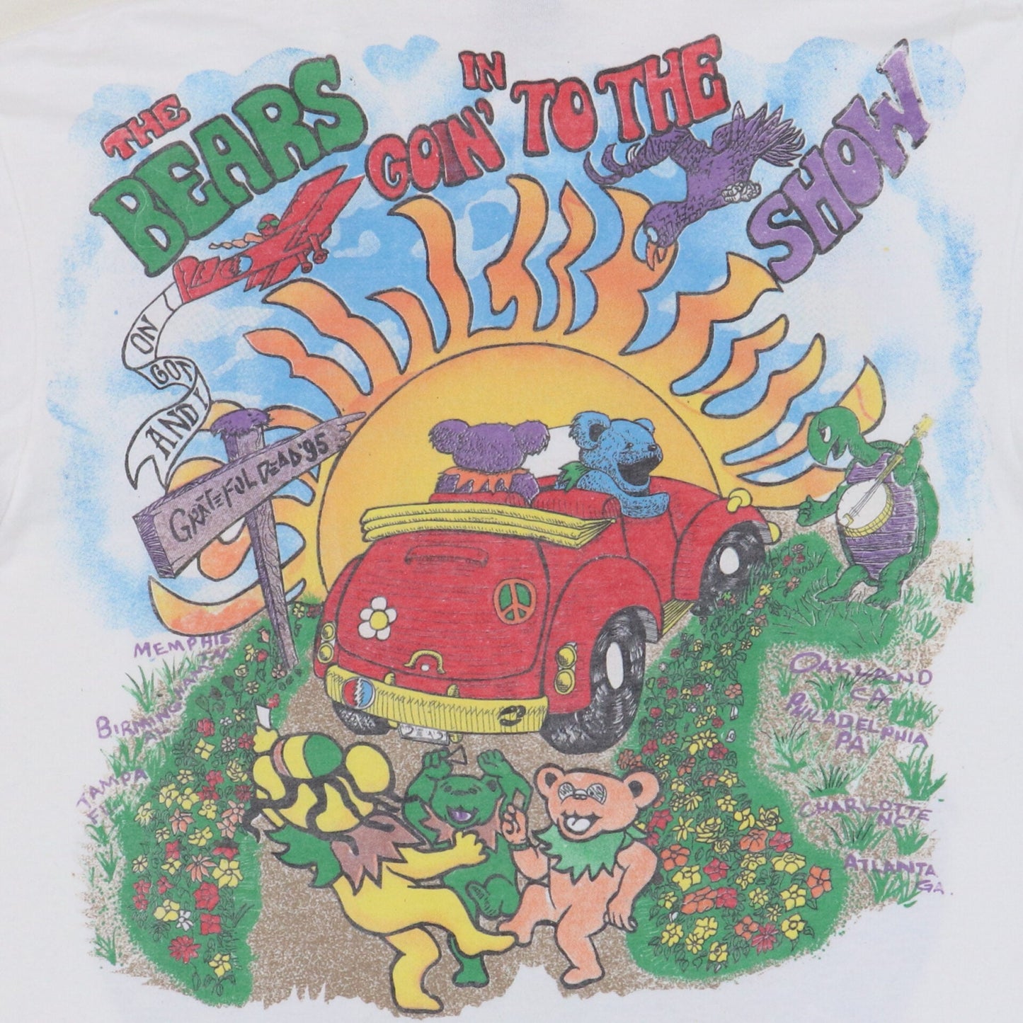 1995 Grateful Dead Spring Tour Shirt Style002