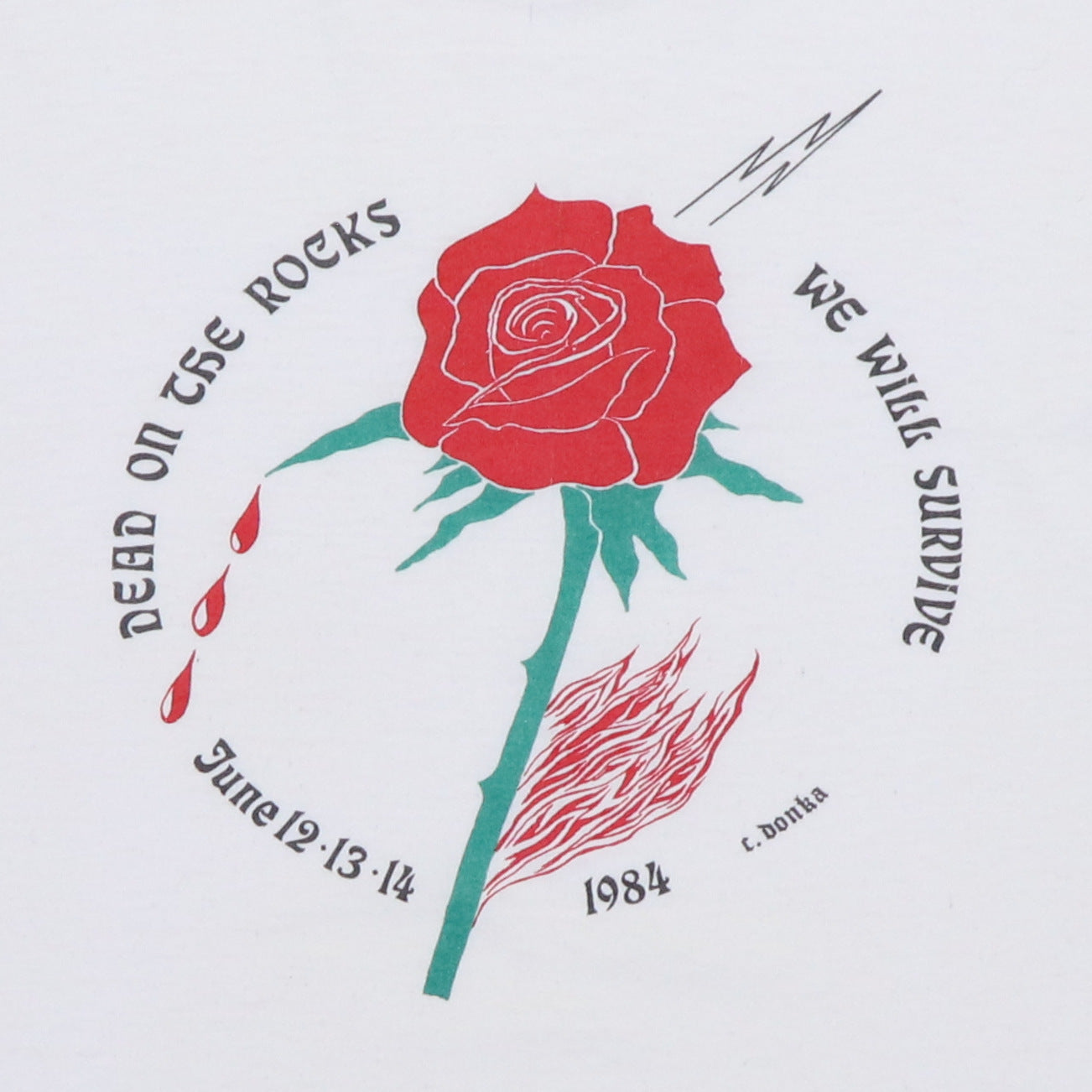 1984 Grateful Dead On The Rocks Colorado Concert Shirt