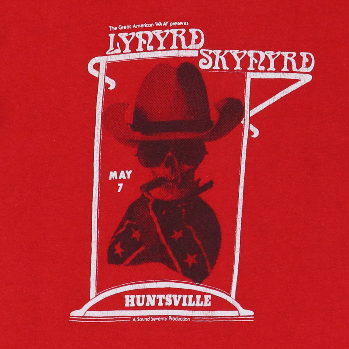 1976 Lynyrd Skynyrd Sound Seventy Productions Concert Shirt Style001