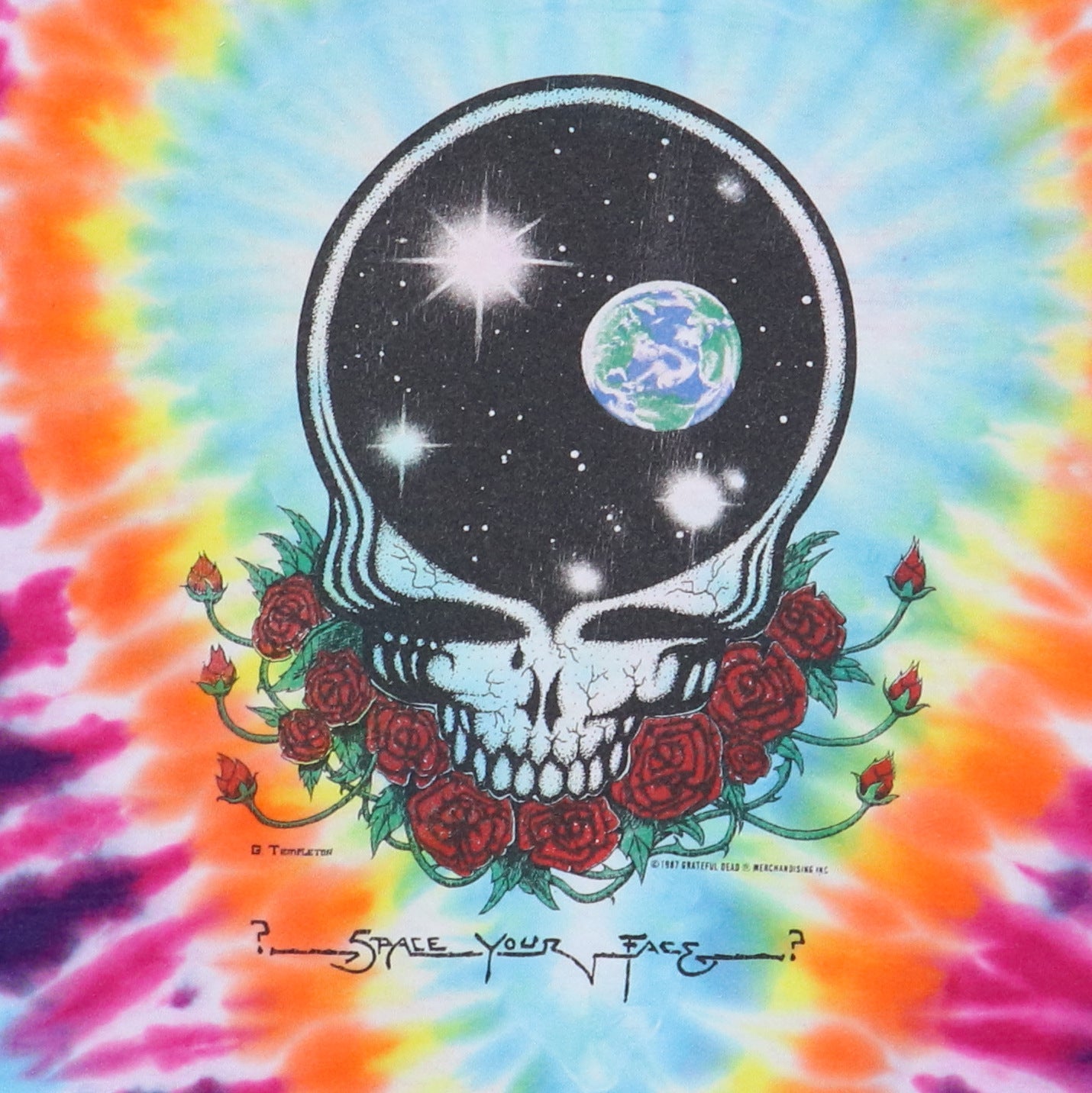 1987 Grateful Dead Space Your Face Tie Dye Shirt Style002