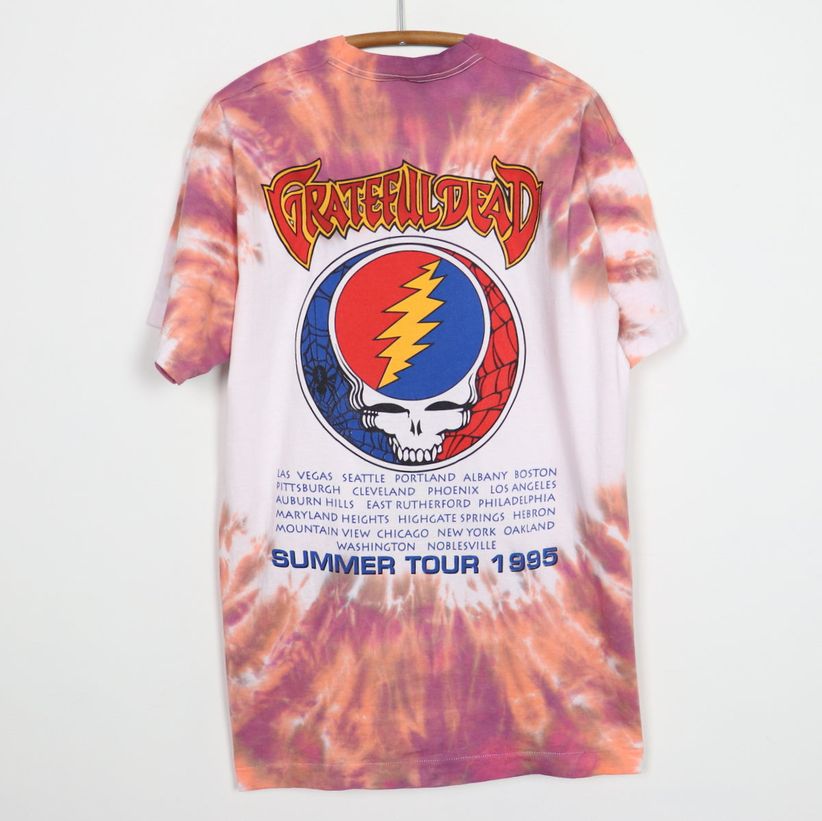 1995 Grateful Dead Joker Summer Tour Tie Dye Shirt Style003