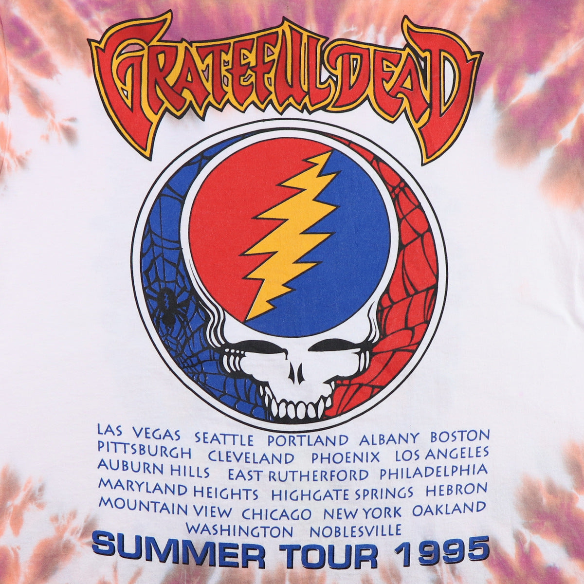 1995 Grateful Dead Joker Summer Tour Tie Dye Shirt Style003