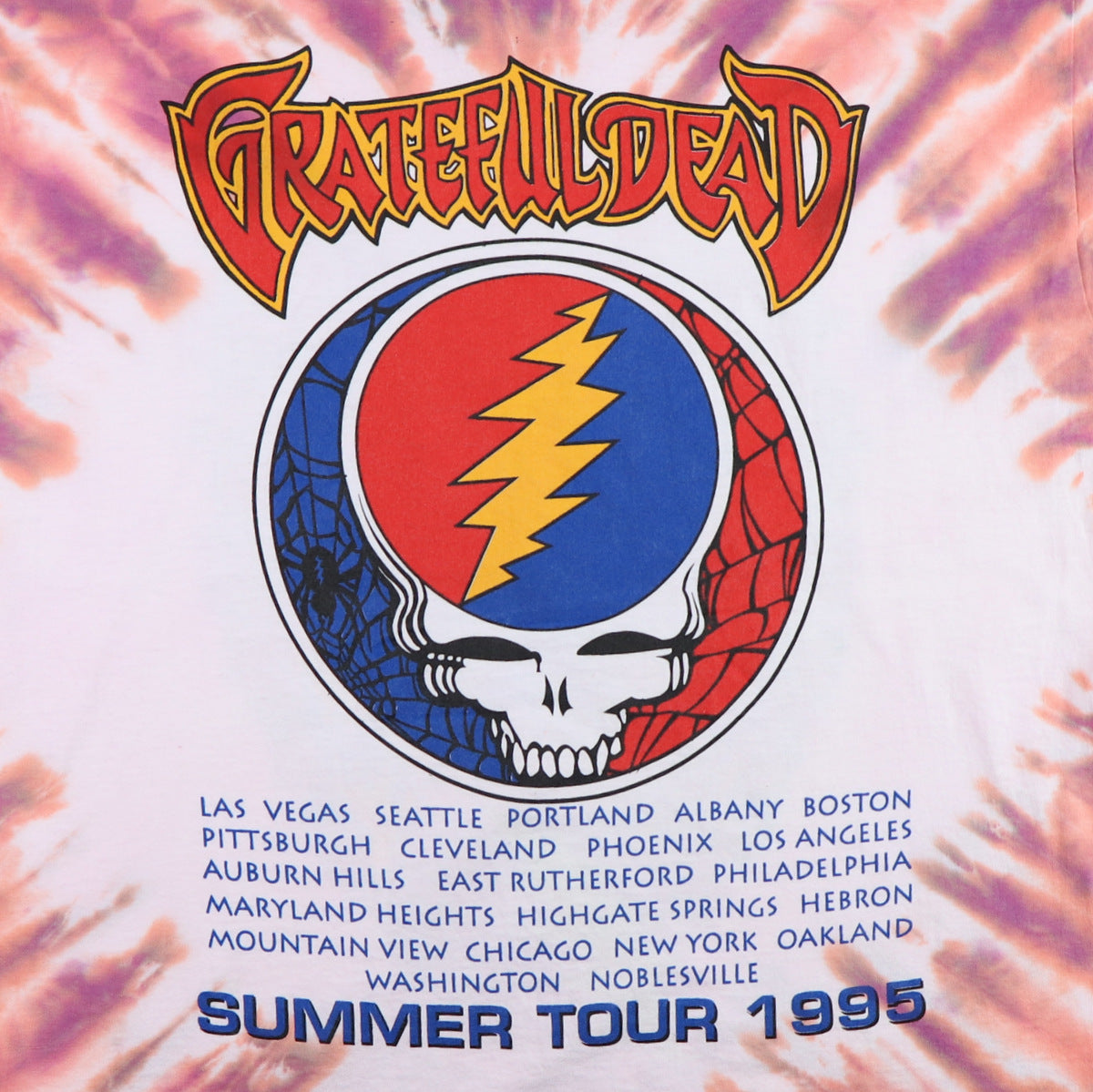 1995 Grateful Dead Joker Summer Tour Tie Dye Shirt Style004