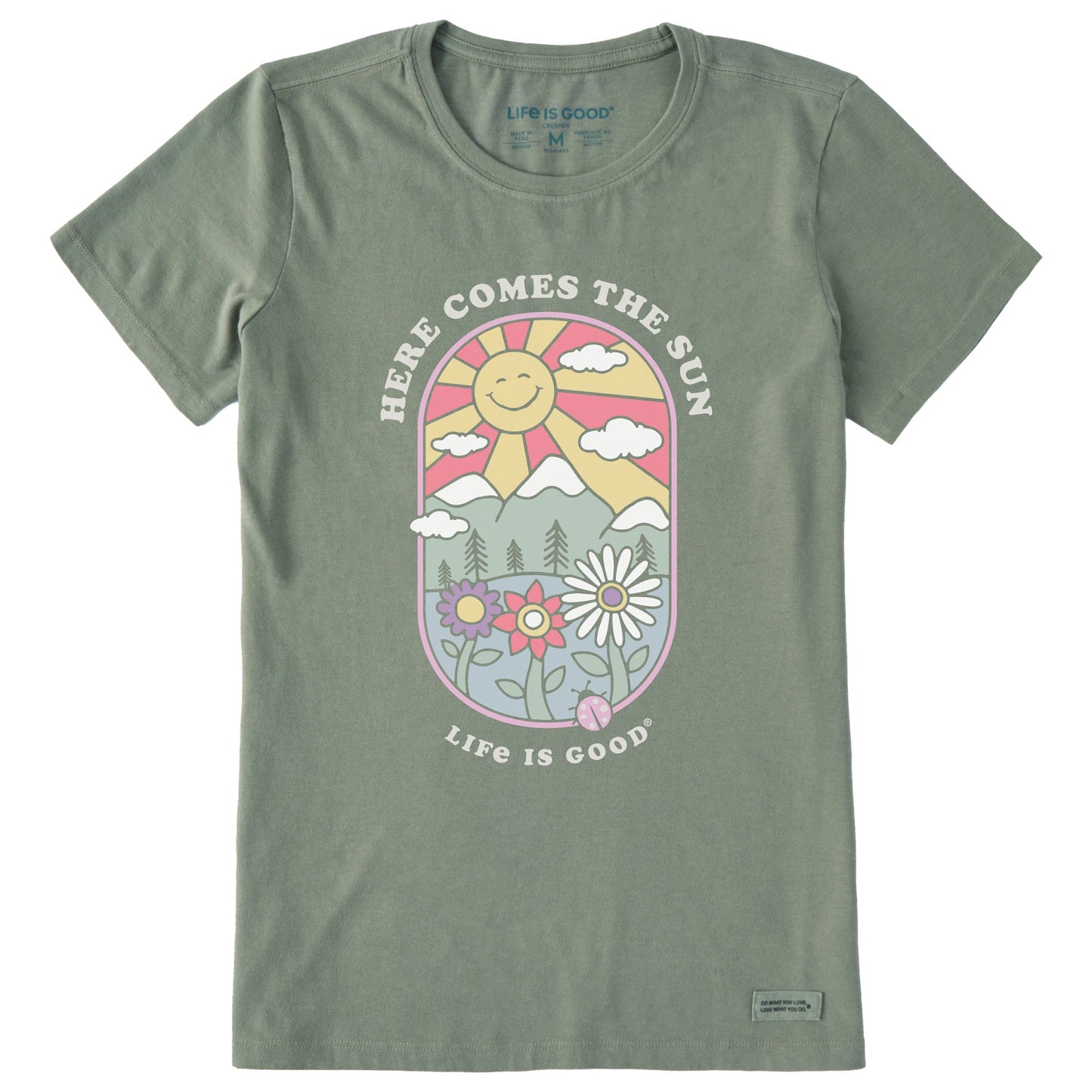 Women's Here Comes the Sun Retro Short Sleeve Tee