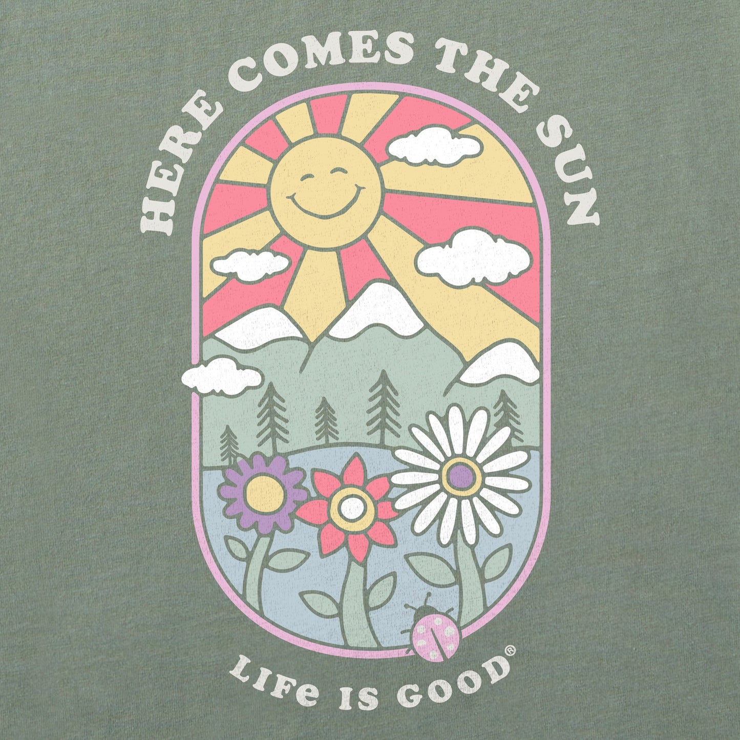 Women's Here Comes the Sun Retro Short Sleeve Tee