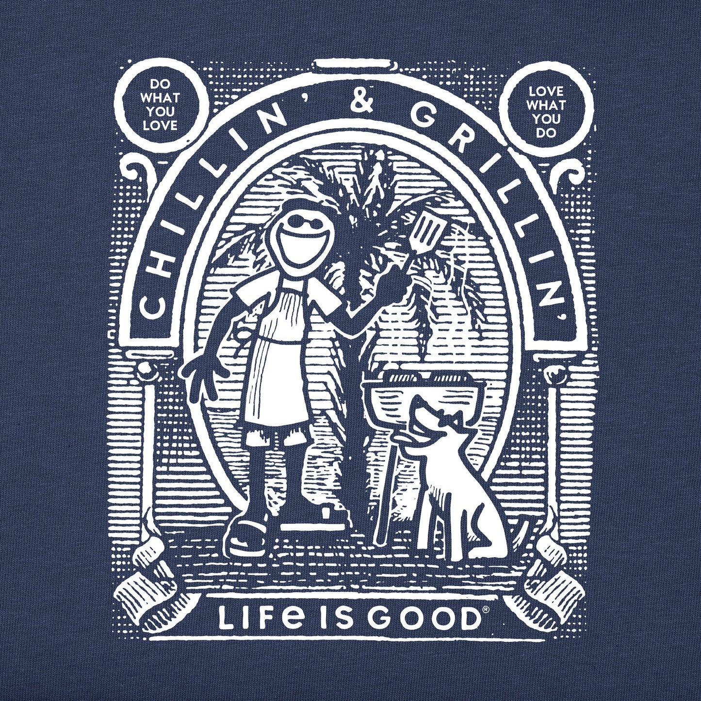 Men's Retro Chillin' & Grillin' Short Sleeve Crusher-LITE Tee