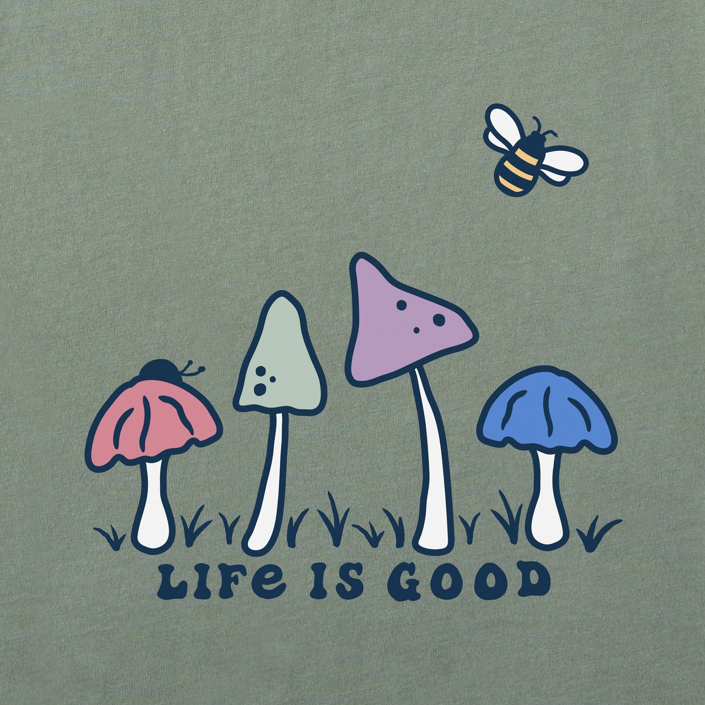 Women's Mushroom Retro Scene Simply True Fleece Hoodie