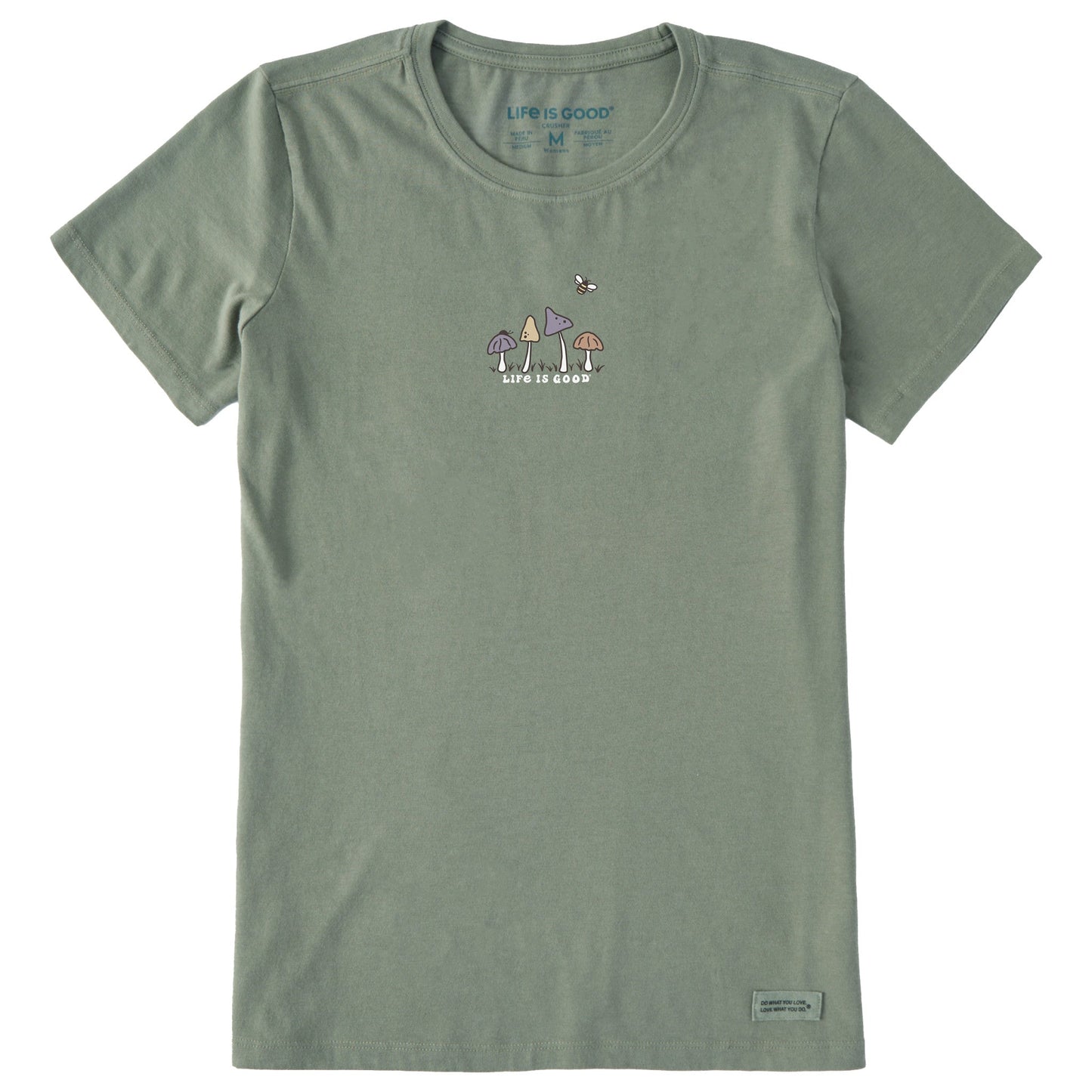 Women's Mushroom Retro Scene Short Sleeve Crusher Tee