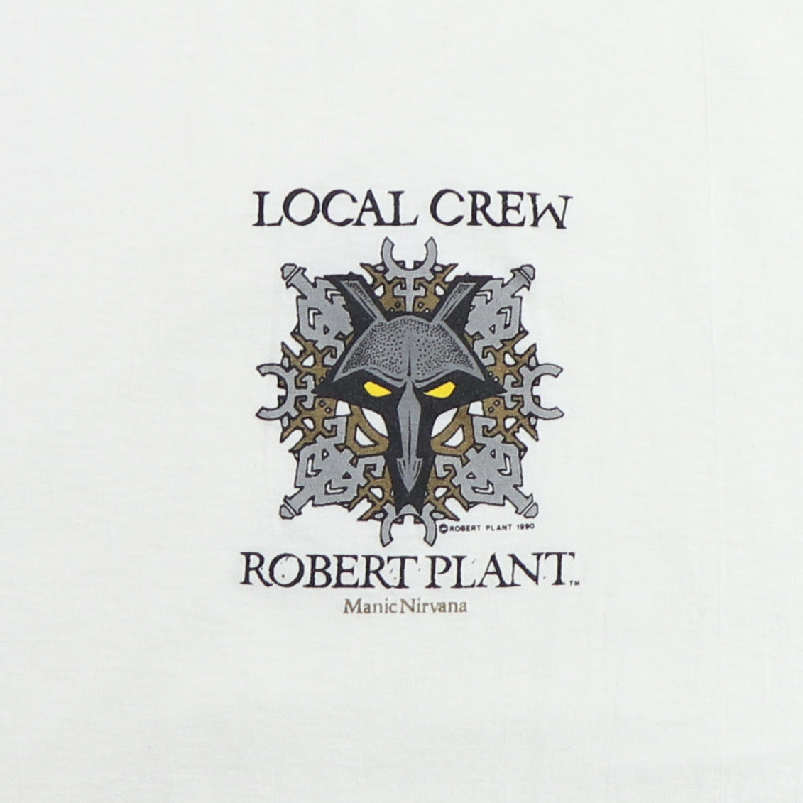 1990 Robert Plant Manic Nirvana Local Crew Concert Shirt