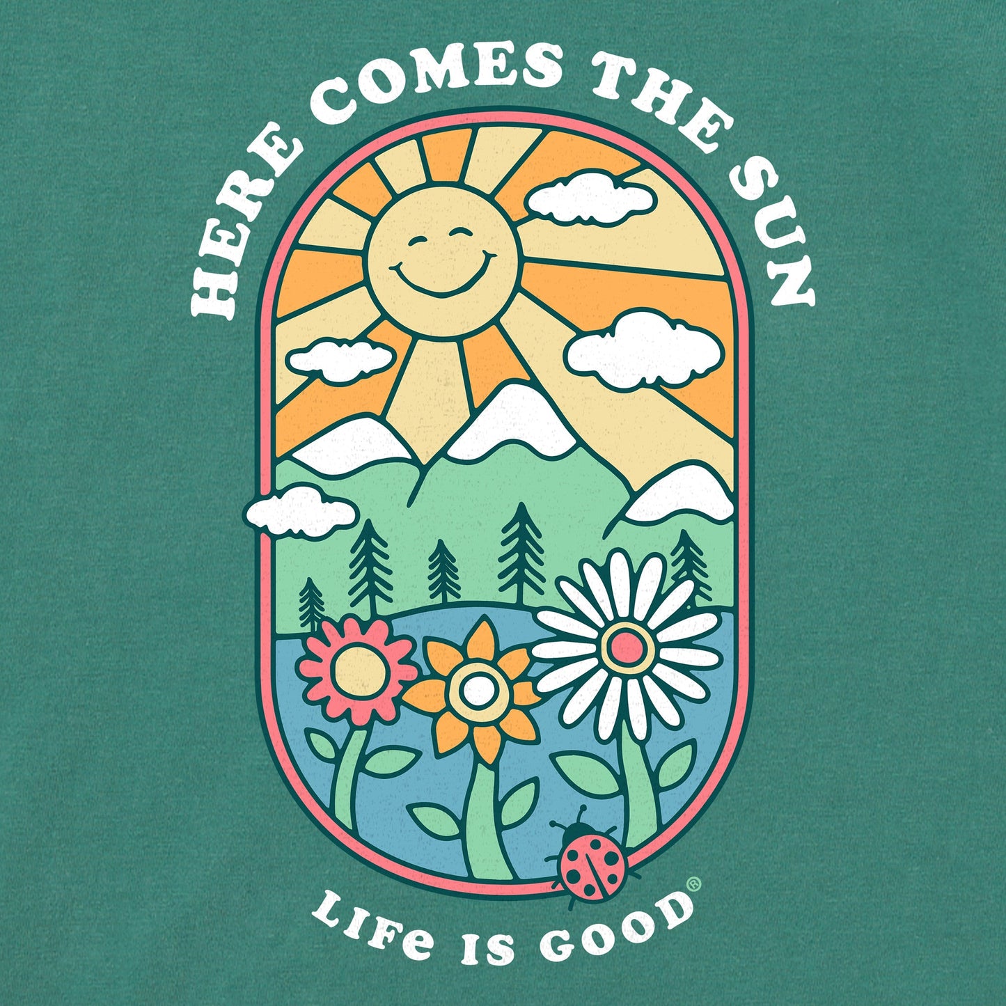 Men's Here Comes the Sun Retro Short Sleeve Tee