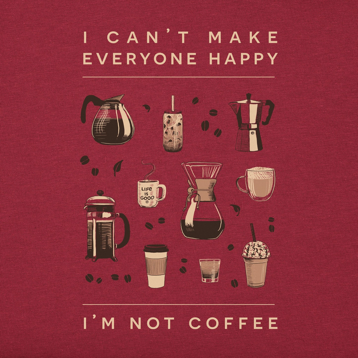 Men's Happy Coffee Short Sleeve Crusher Tee