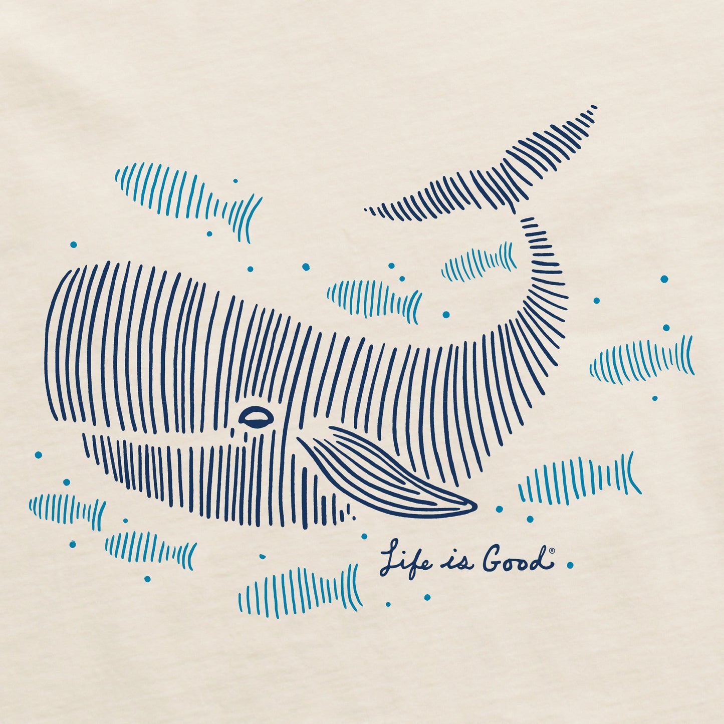 Women's Happy Whale Short Sleeve Crusher Tee
