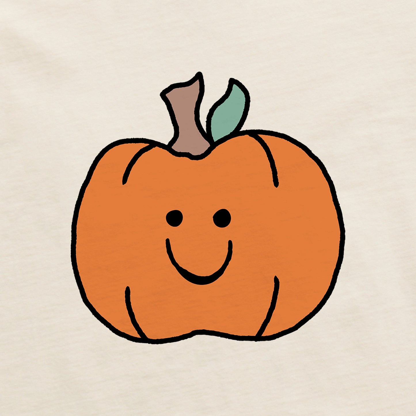 Women's Happy Pumpkin Short Sleeve Crusher Boxy Tee