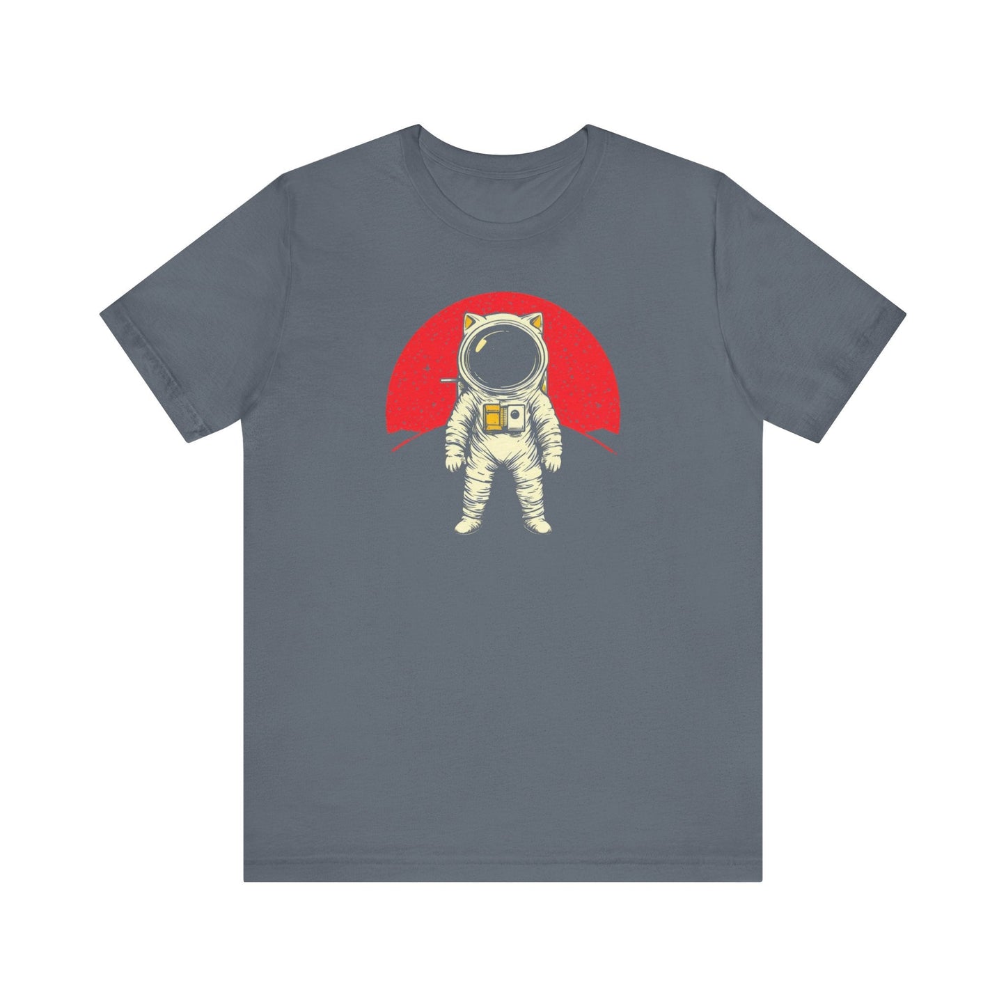 Astronaut Cat with Red Planet Graphic Tee