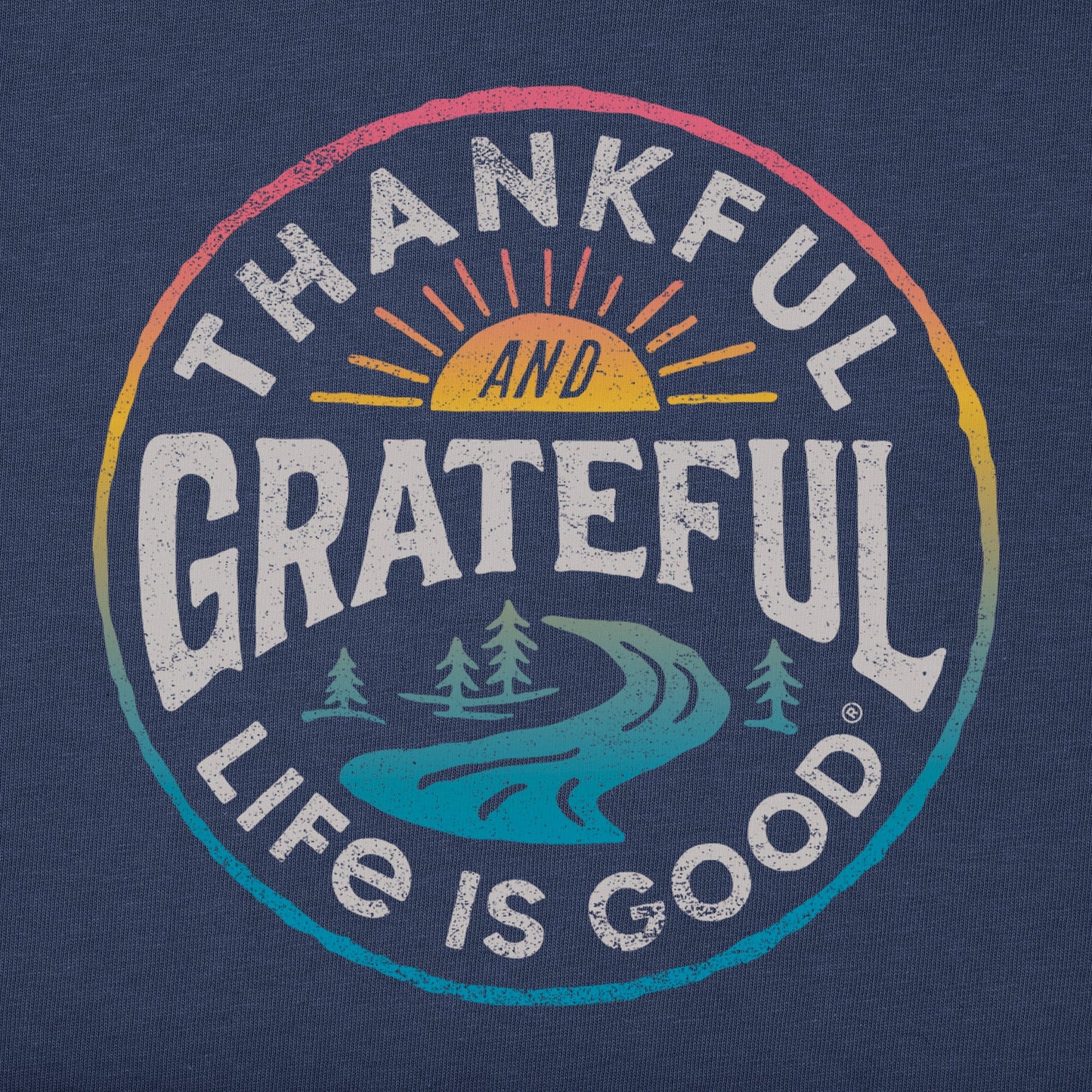 Men's Thankful and Grateful Outdoor Short Sleeve Crusher Tee
