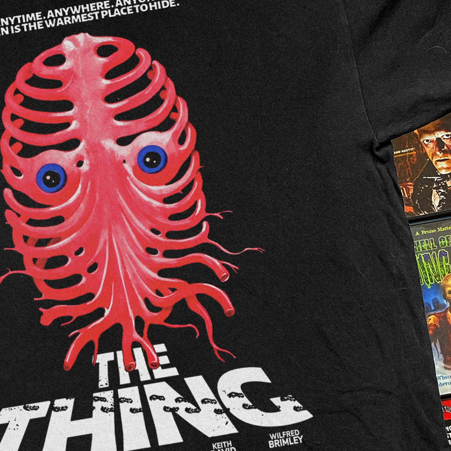 1982 THE THING 'PARASITE' BLACK PROMO T-SHIRT
