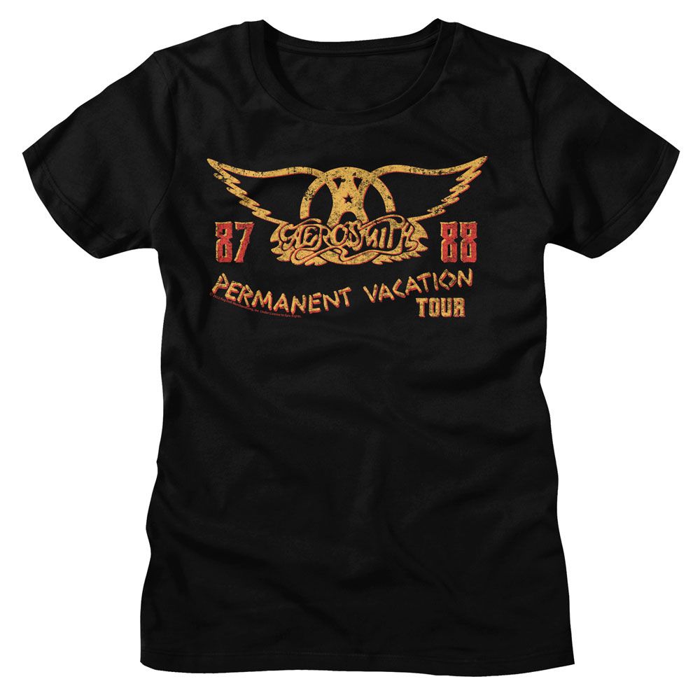 Aerosmith PV Tour 87 88 Official Ladies T-Shirt