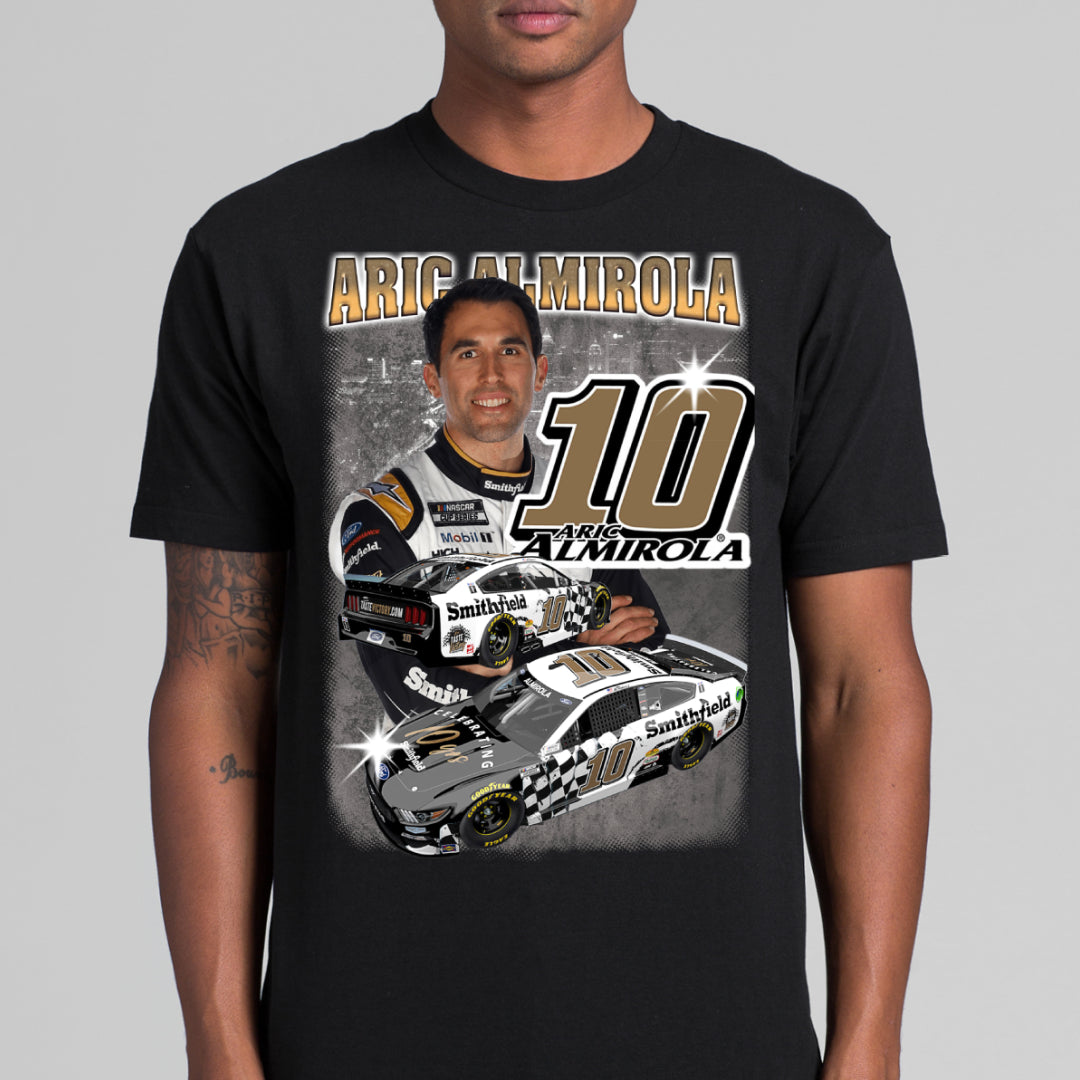 Aric Almirola Stock Car Racing T-Shirt Sport Athlete Family Tee