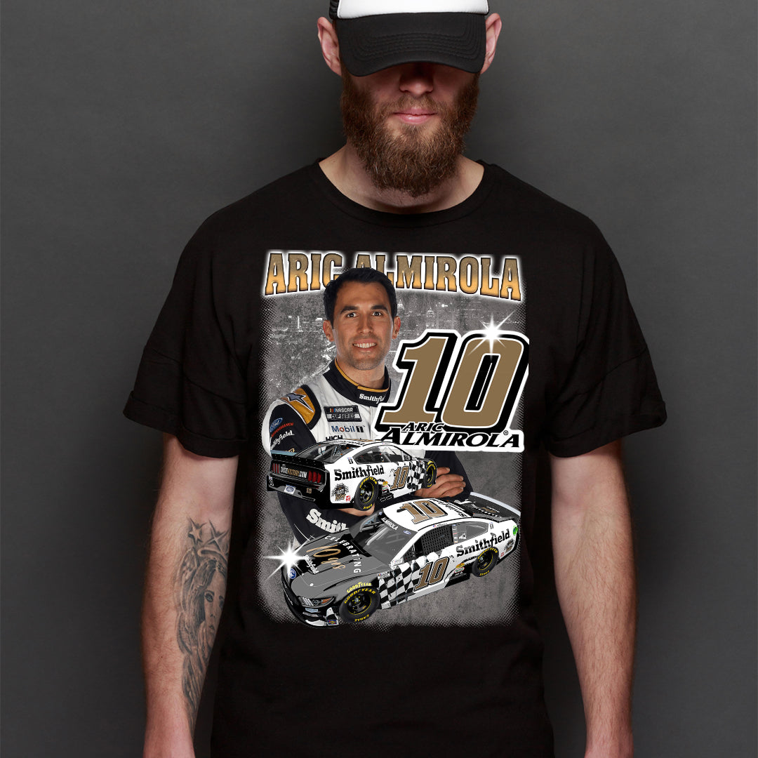 Aric Almirola Stock Car Racing T-Shirt Sport Athlete Family Tee