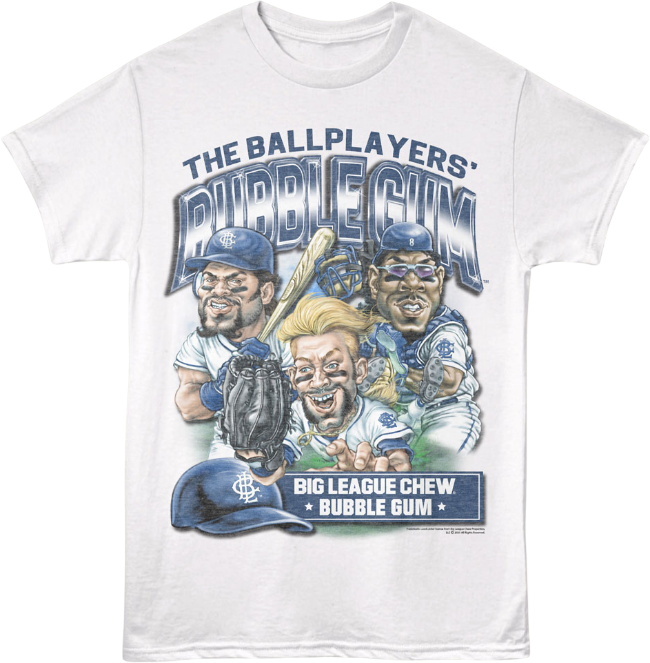 Retro Ballplayers' Bubble Gum Big League Chew T-Shirt