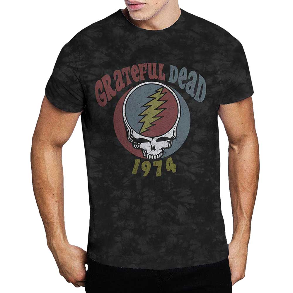 GRATEFUL DEAD ( 1974 GREY DIP-DYE ) T-SHIRT