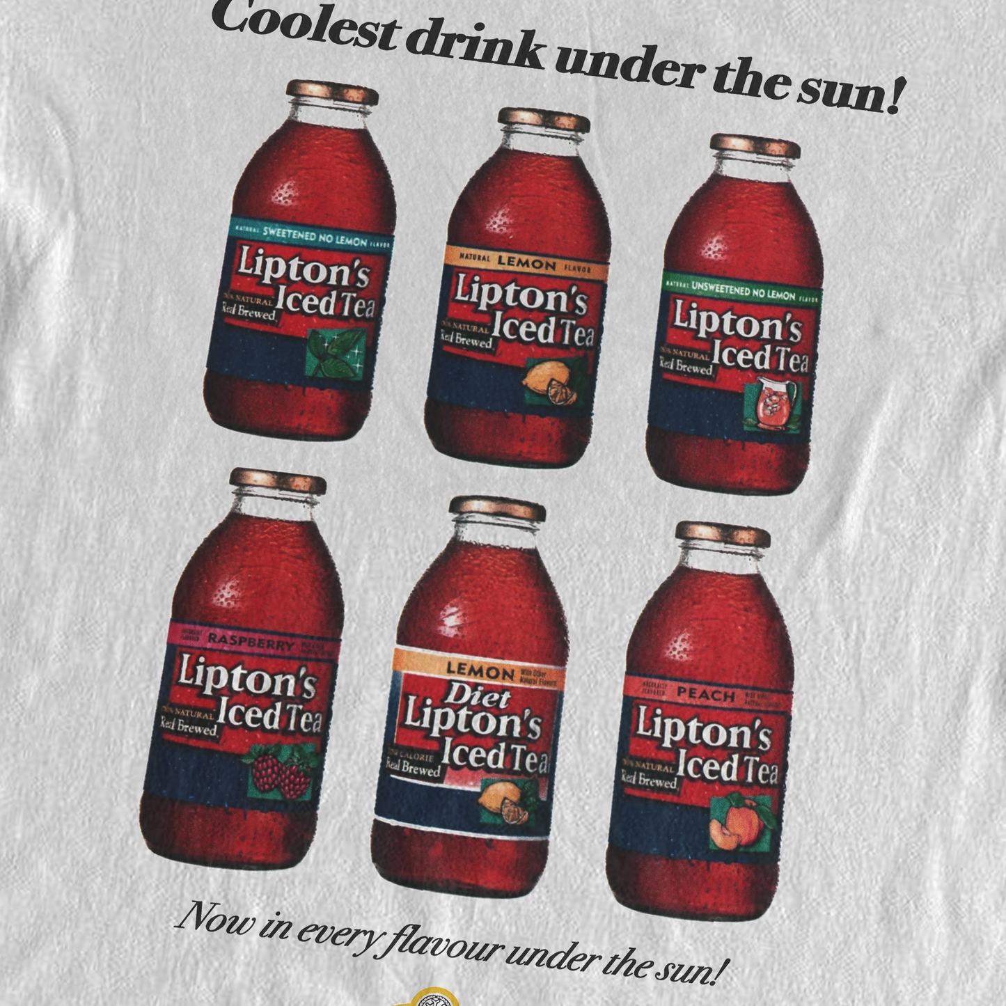 RETRO LIPT0N ICED TEA 'COOLEST DRINK UNDER THE SUN' WHITE T-SHIRT