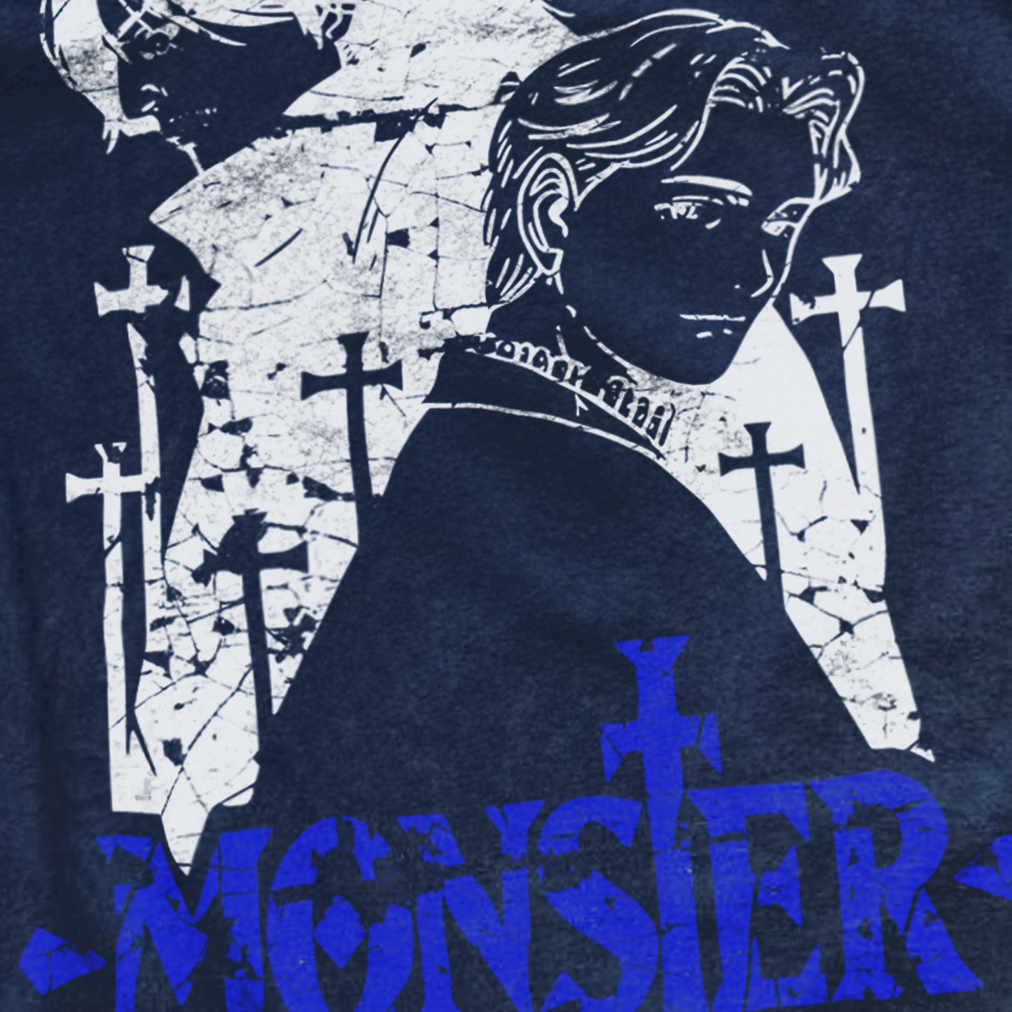 MONSTER 'TENJOH' RETRO 00s BLACK T-SHIRT