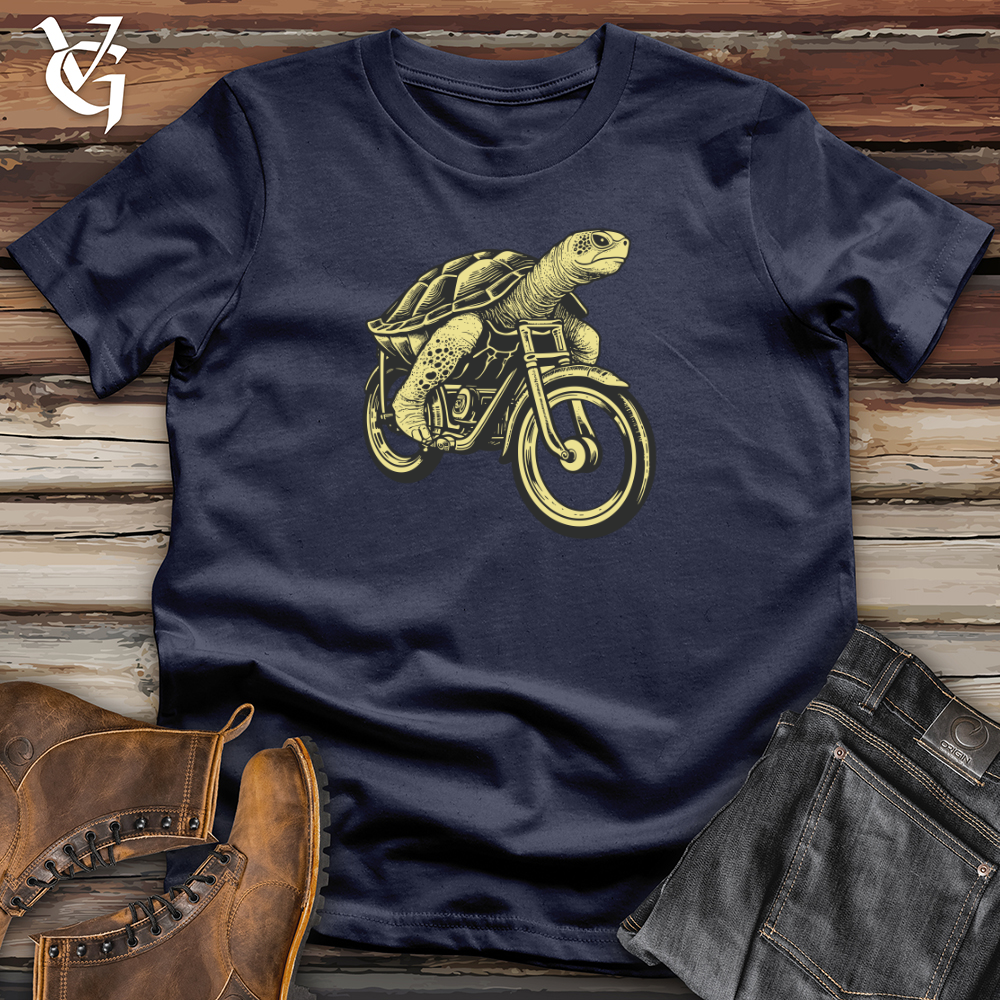 Retro Bike Formed Turtle 01 Softstyle Tee