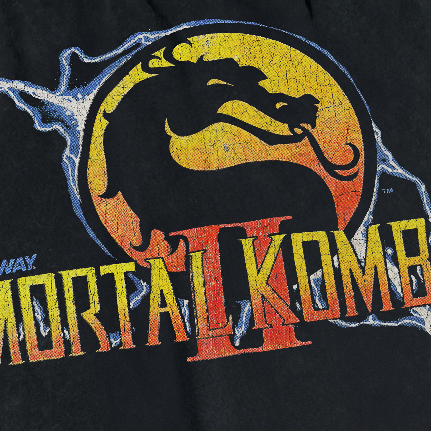 'MORTAL KOMBAT II' CUT-OFF 90s BLACK T-SHIRT