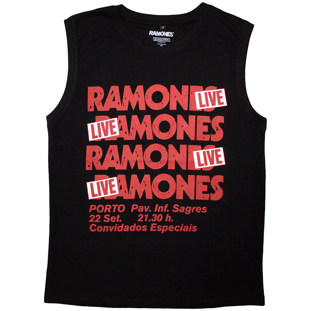 Ramones Tank T-Shirt: Concert (Black)