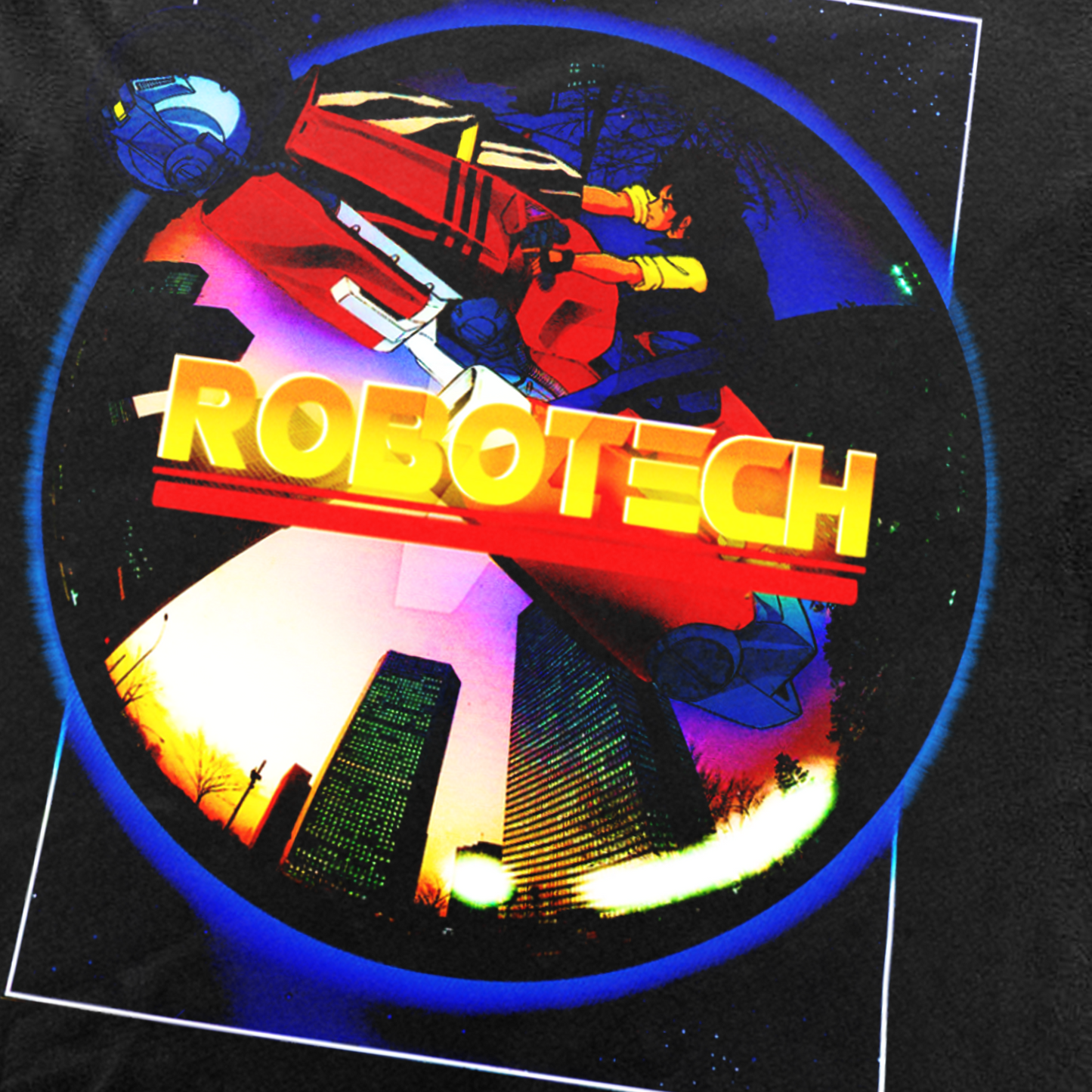 RETRO ROBOTECH: THE MOVIE 1986 BLACK PROMO T-SHIRT