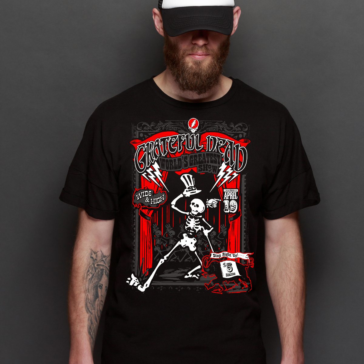 Grateful Dead V2 T-Shirt Band Family Tee Music Rock And Roll