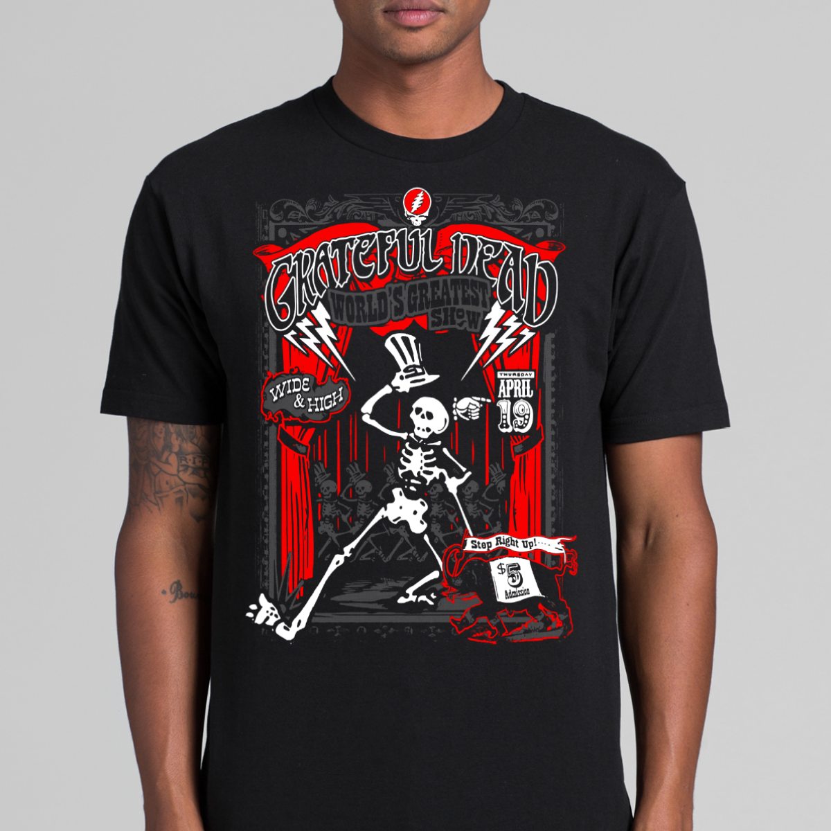 Grateful Dead V2 T-Shirt Band Family Tee Music Rock And Roll