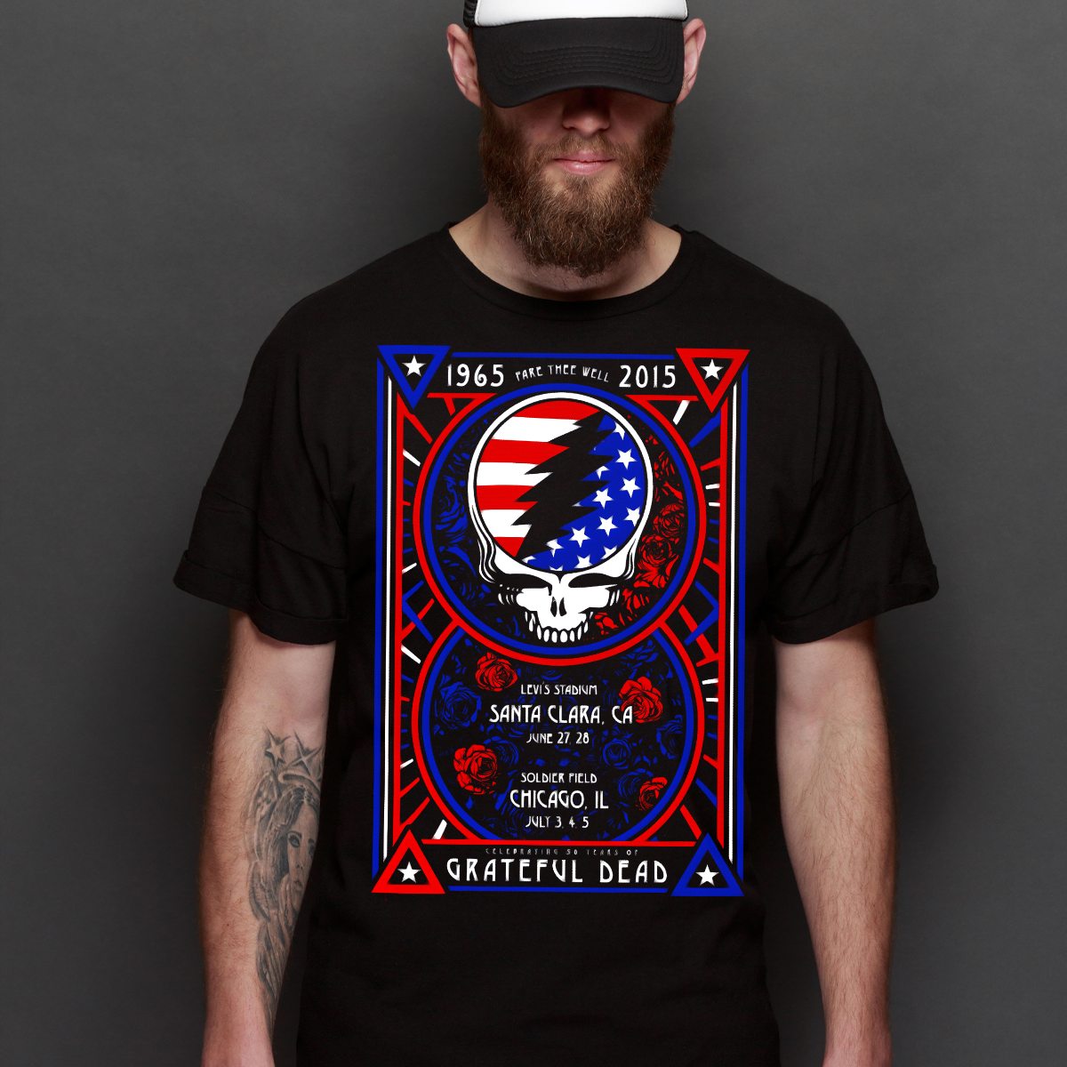 Grateful Dead V4 T-Shirt Band Family Tee Music Rock And Roll