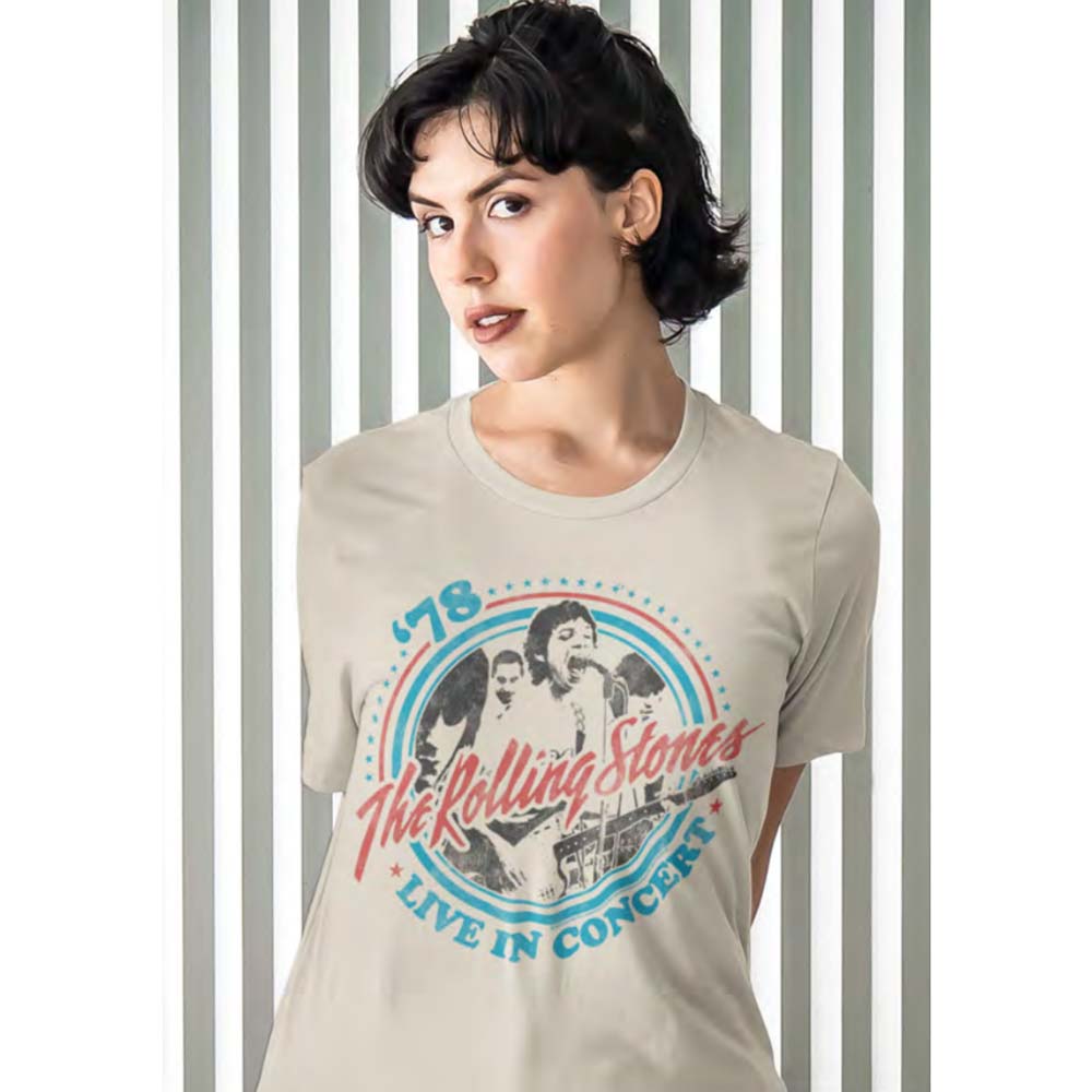 THE ROLLING STONES Eye-Catching T-Shirt, LIVE IN CONCERT 78