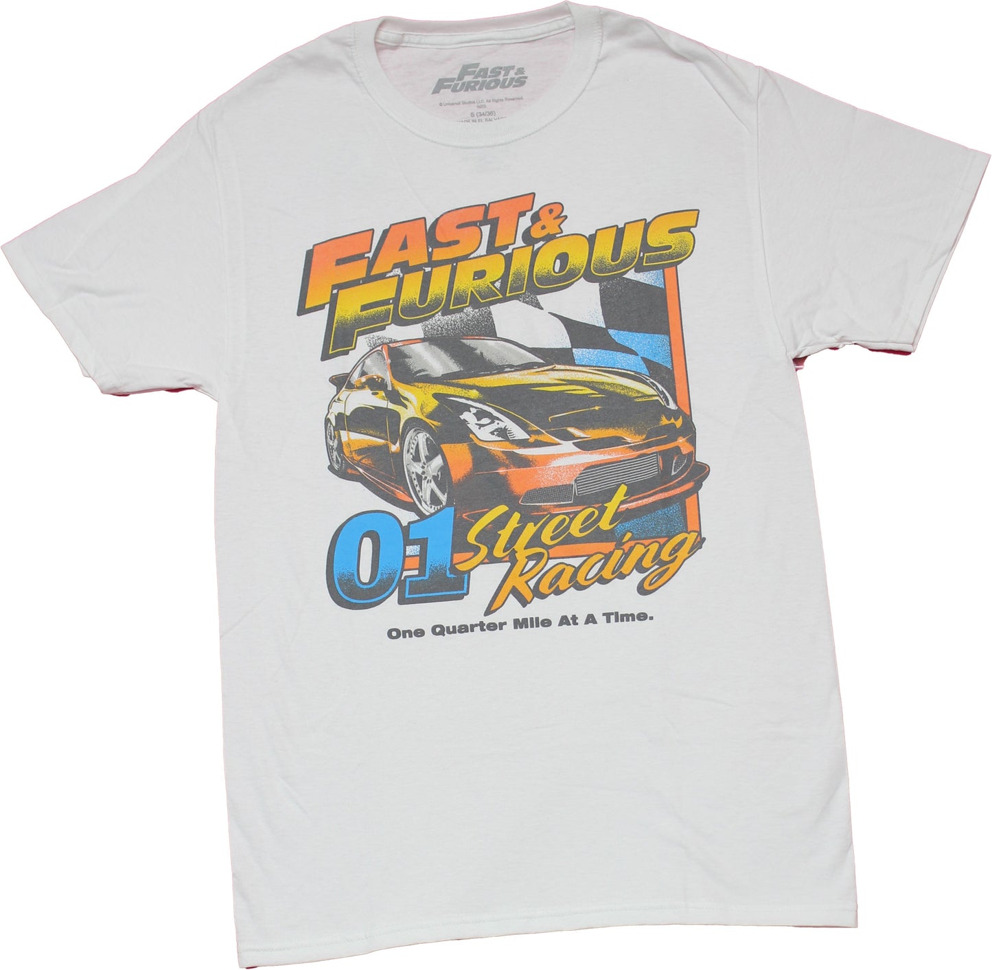 Fast and Furious Mens T-Shirt - 01 Street Racing Quarter Mile At A Time