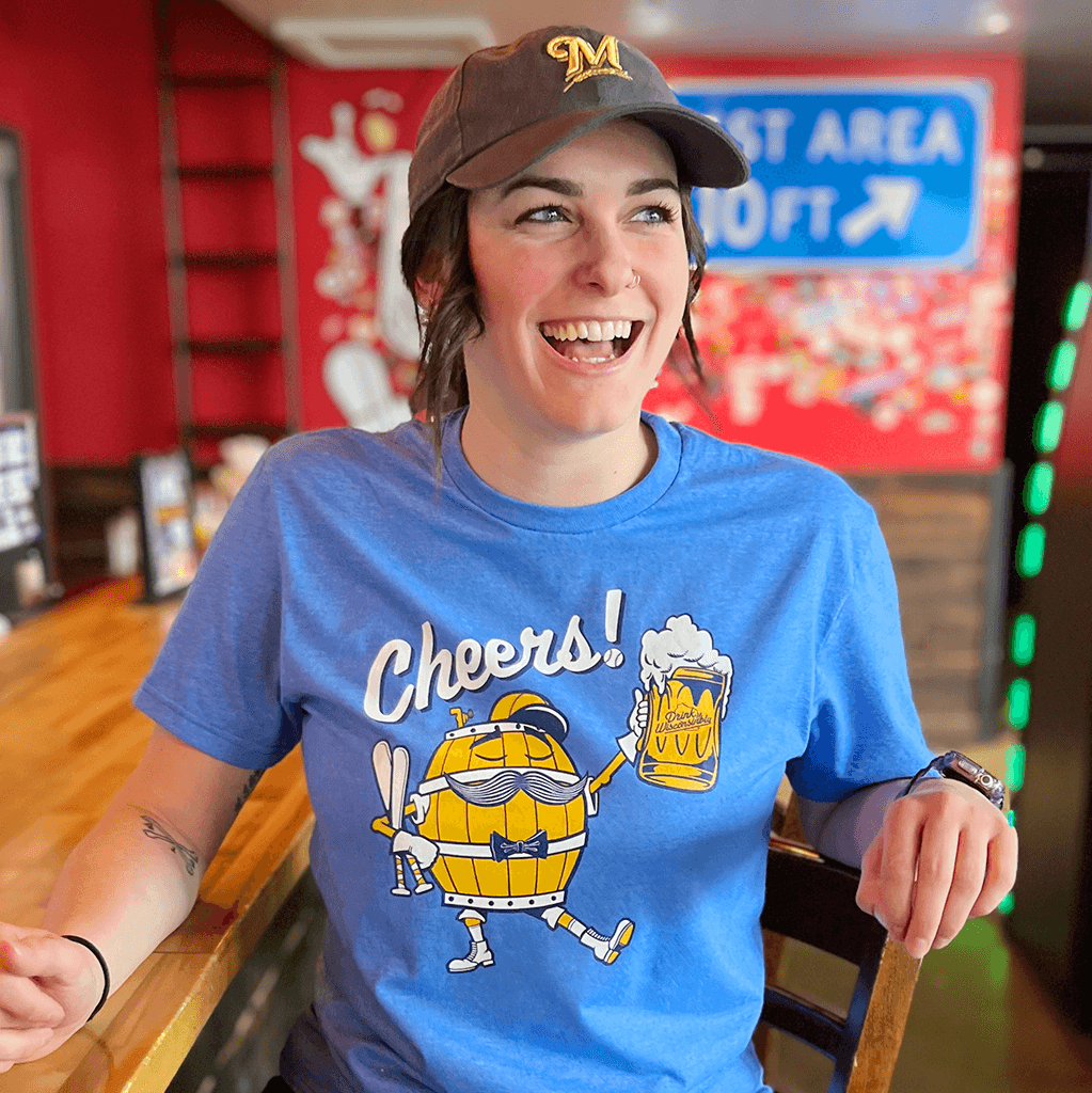 "Cheers Thirston" Blue Milwaukee Baseball T-Shirt
