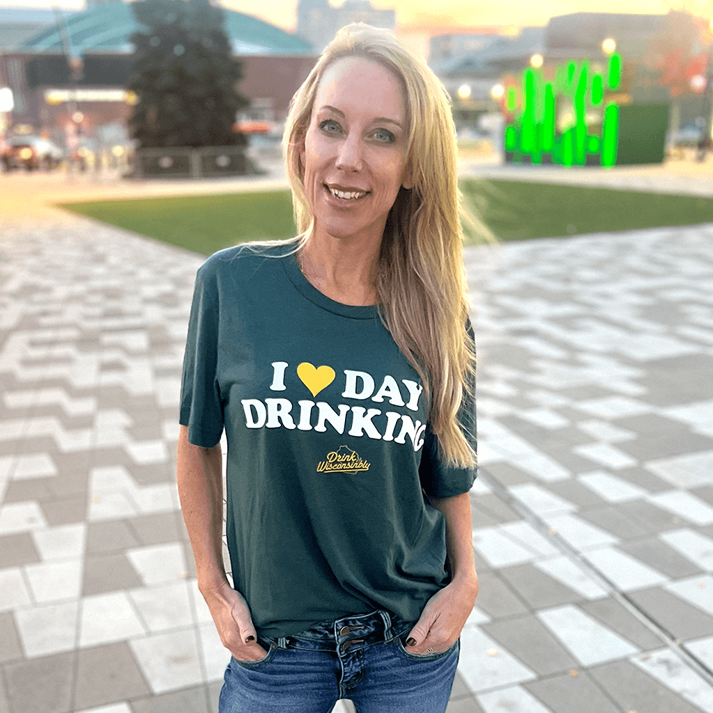 "I Love Day Drinking" Green T-Shirt