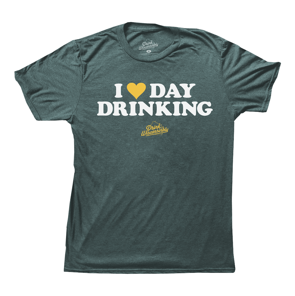 "I Love Day Drinking" Green T-Shirt