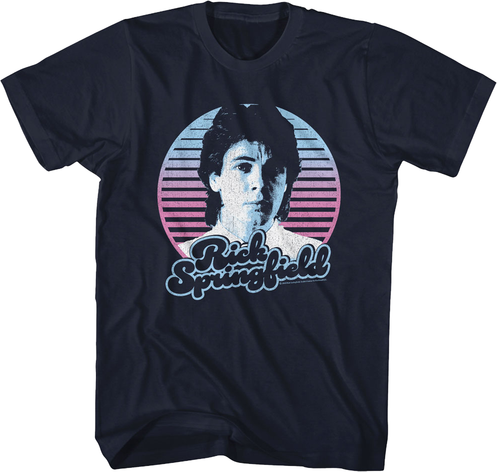 Retro Circle Rick Springfield T-Shirt
