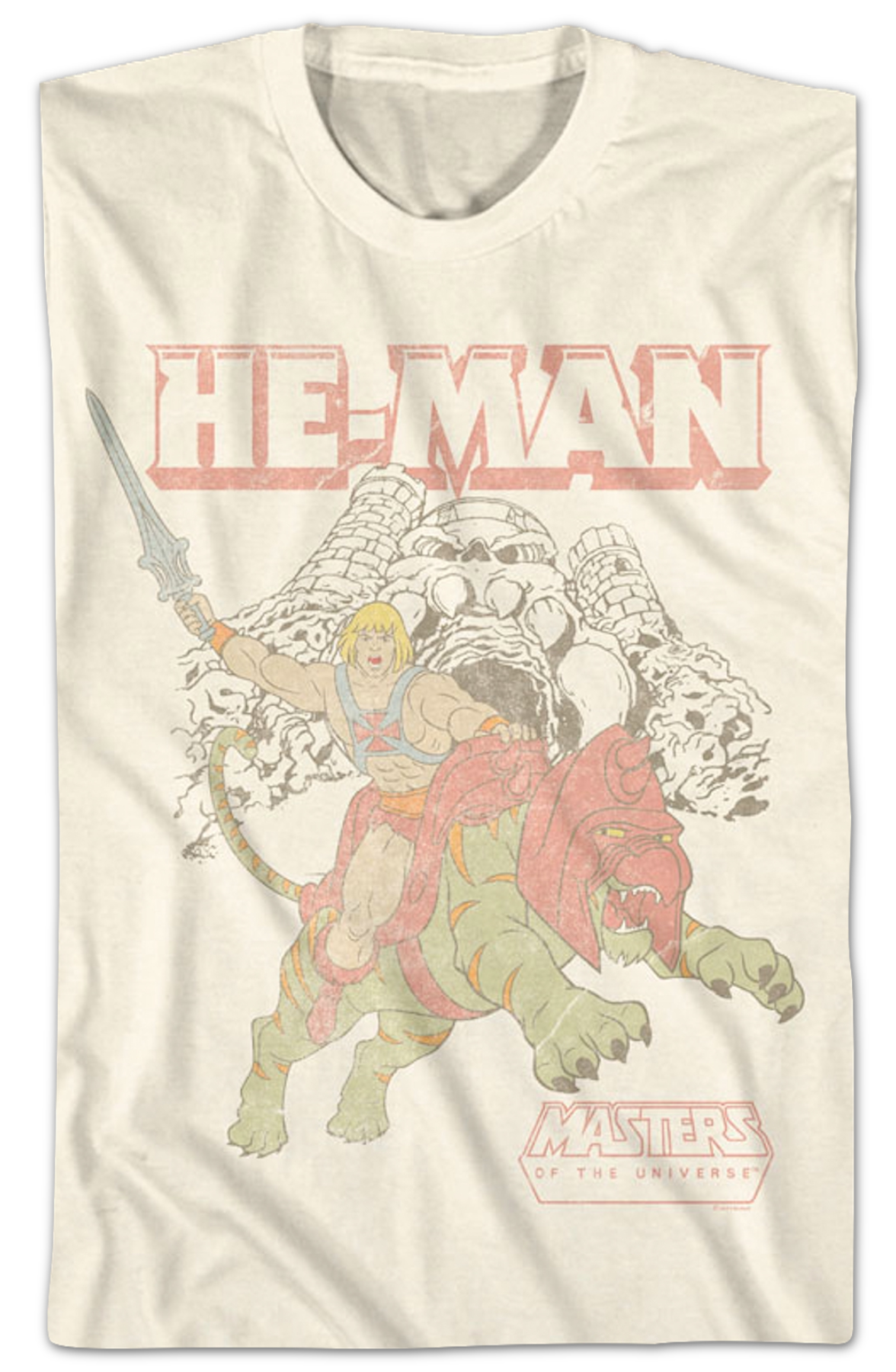 Retro He-Man & Battle Cat Masters of the Universe T-Shirt