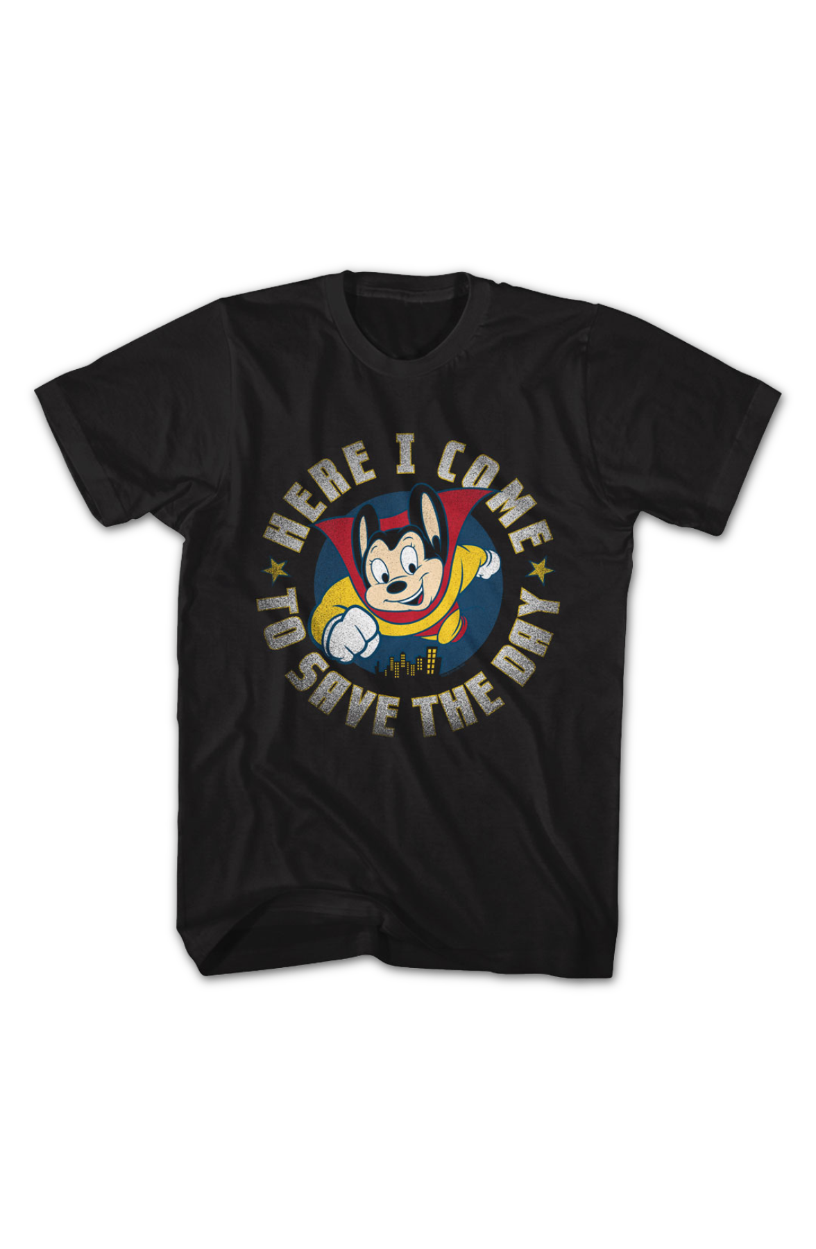 Retro Here I Come To Save The Day Mighty Mouse T-Shirt