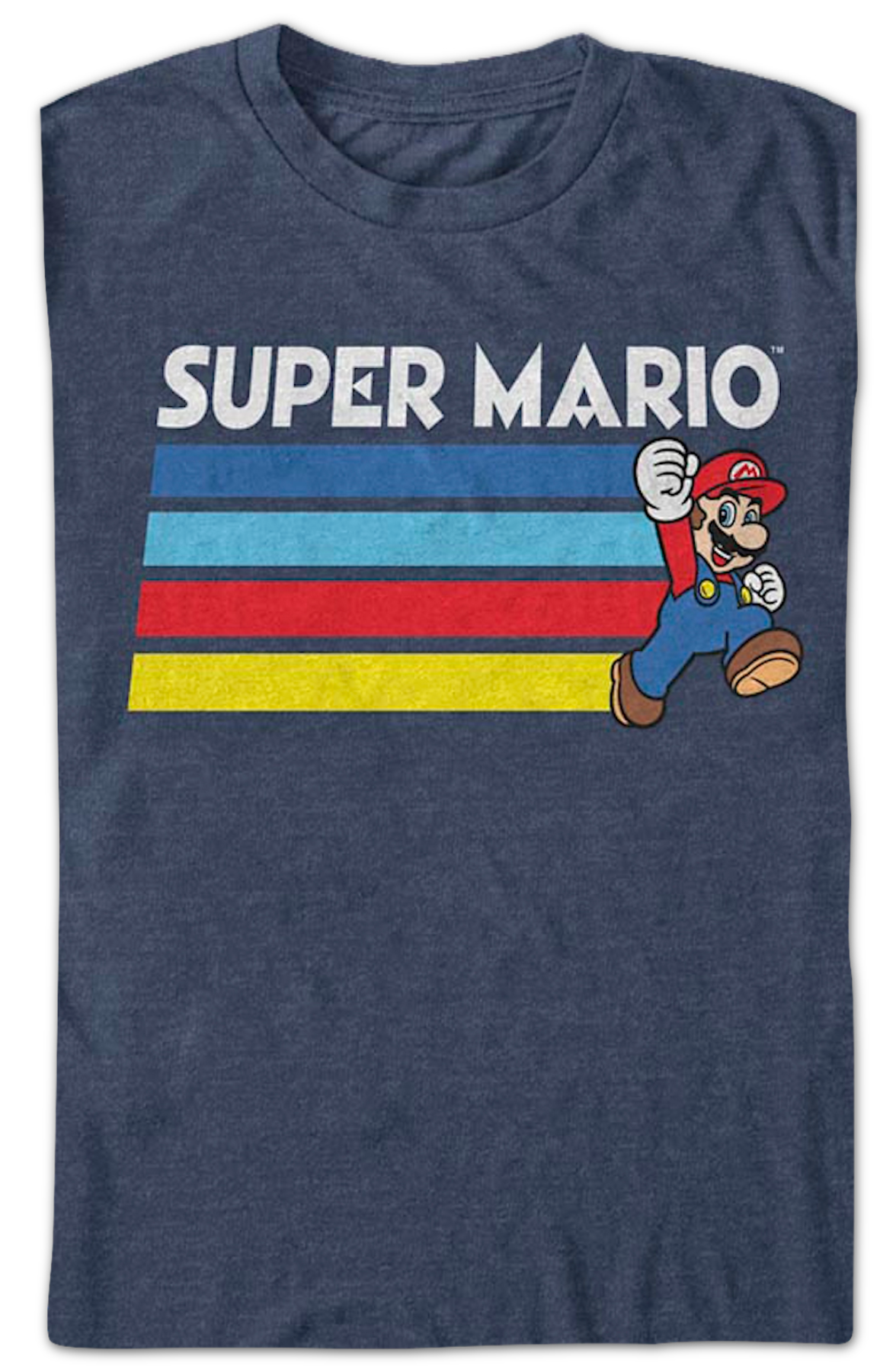 Retro Jump Stripes Super Mario Bros. T-Shirt