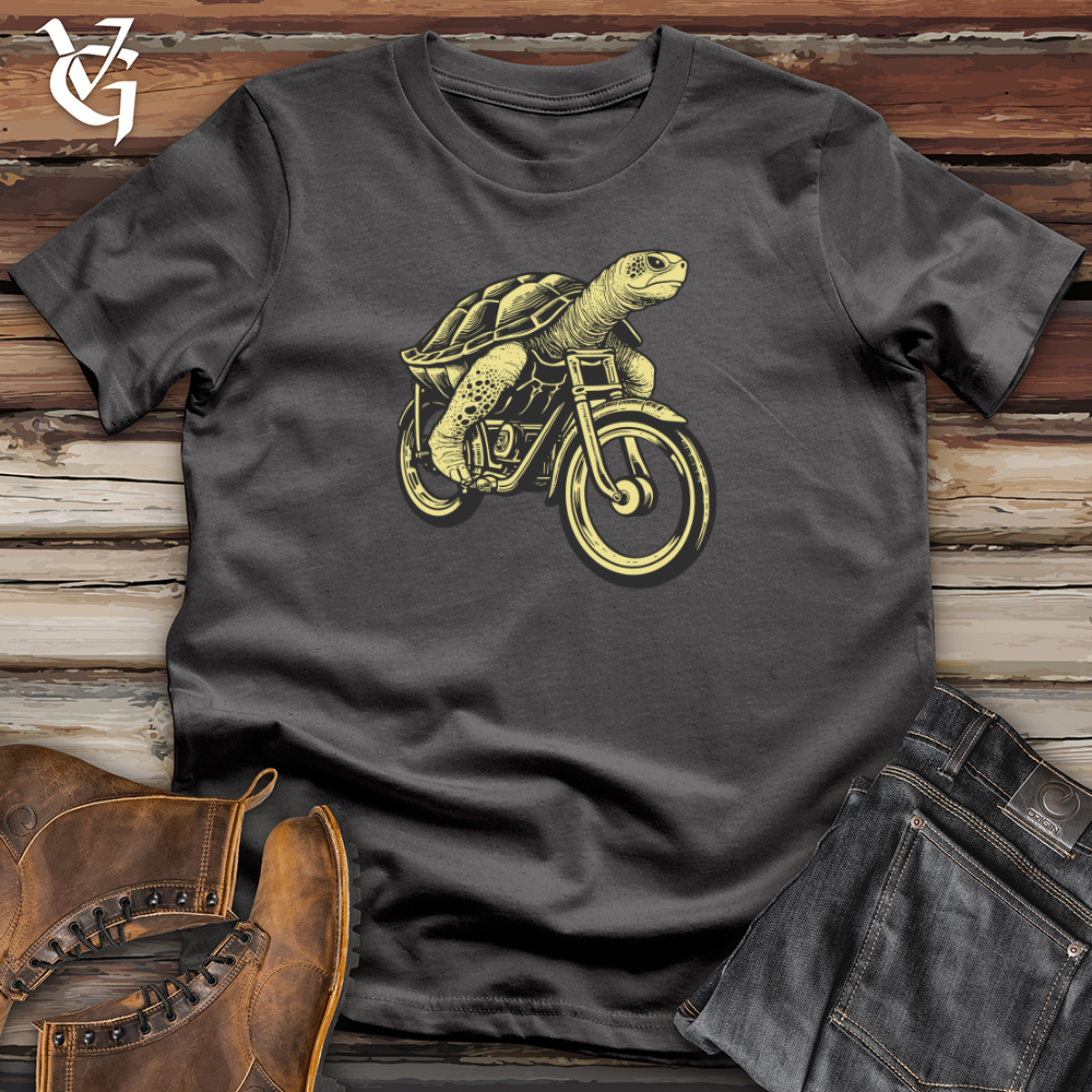 Retro Bike Formed Turtle 01 Softstyle Tee