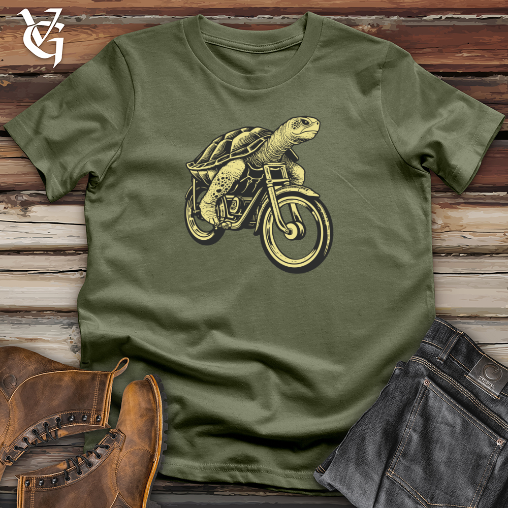 Retro Bike Formed Turtle 01 Softstyle Tee
