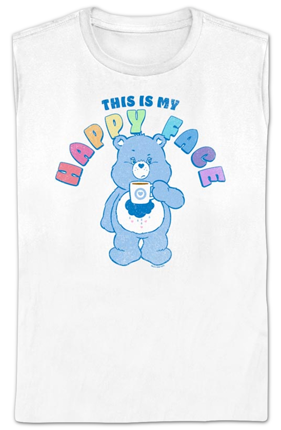 Womens Grumpy Bear This Is My Happy Face Care Bears Shirt