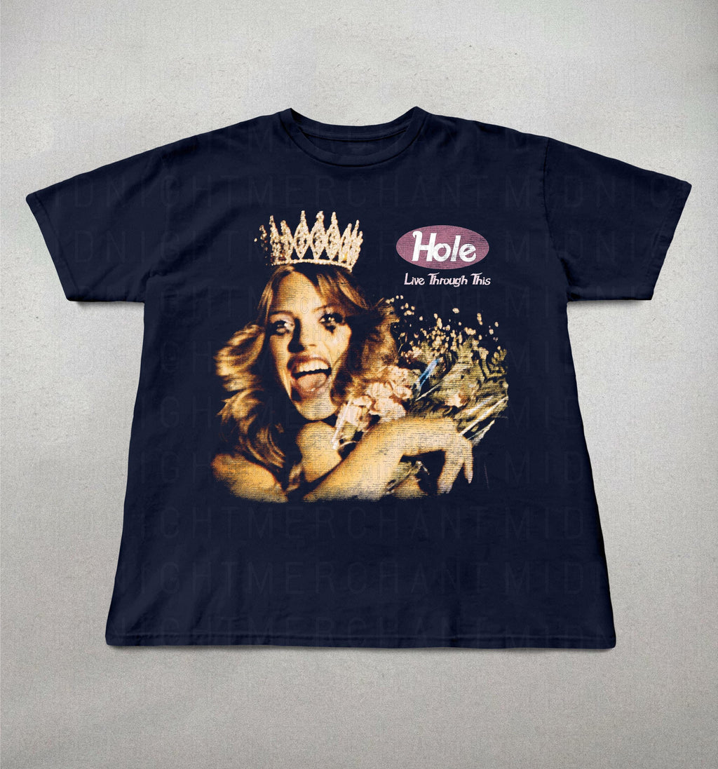Hole Band Live Through 90s Band Tees Retro Alt Rock Tee (1)