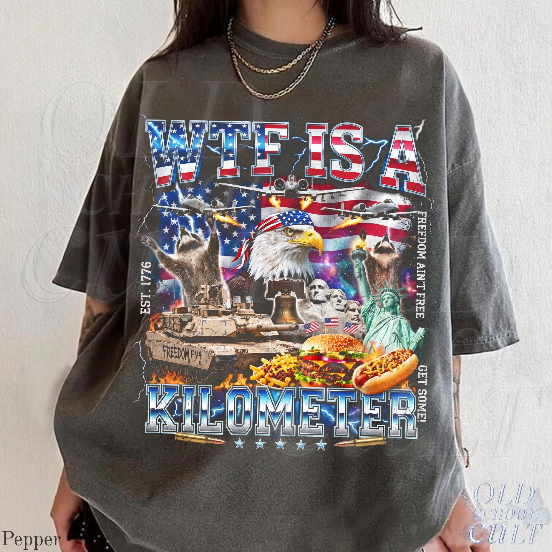 Wtf Kilometer Usa Patriotic Vintage American Eagle Meme 4th July Retro Freedom (1)